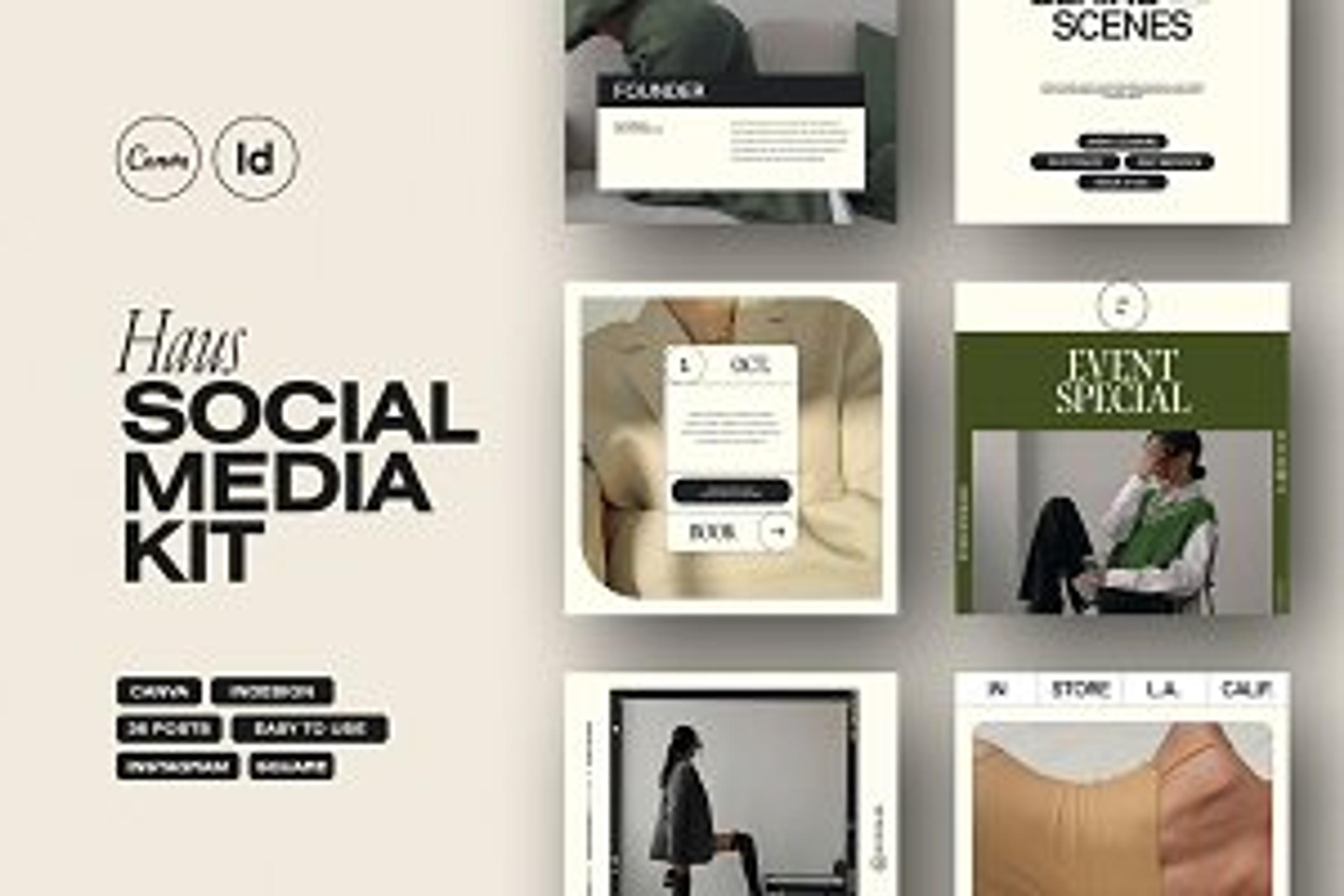 HAUS | Social Media Kit | Creative Market