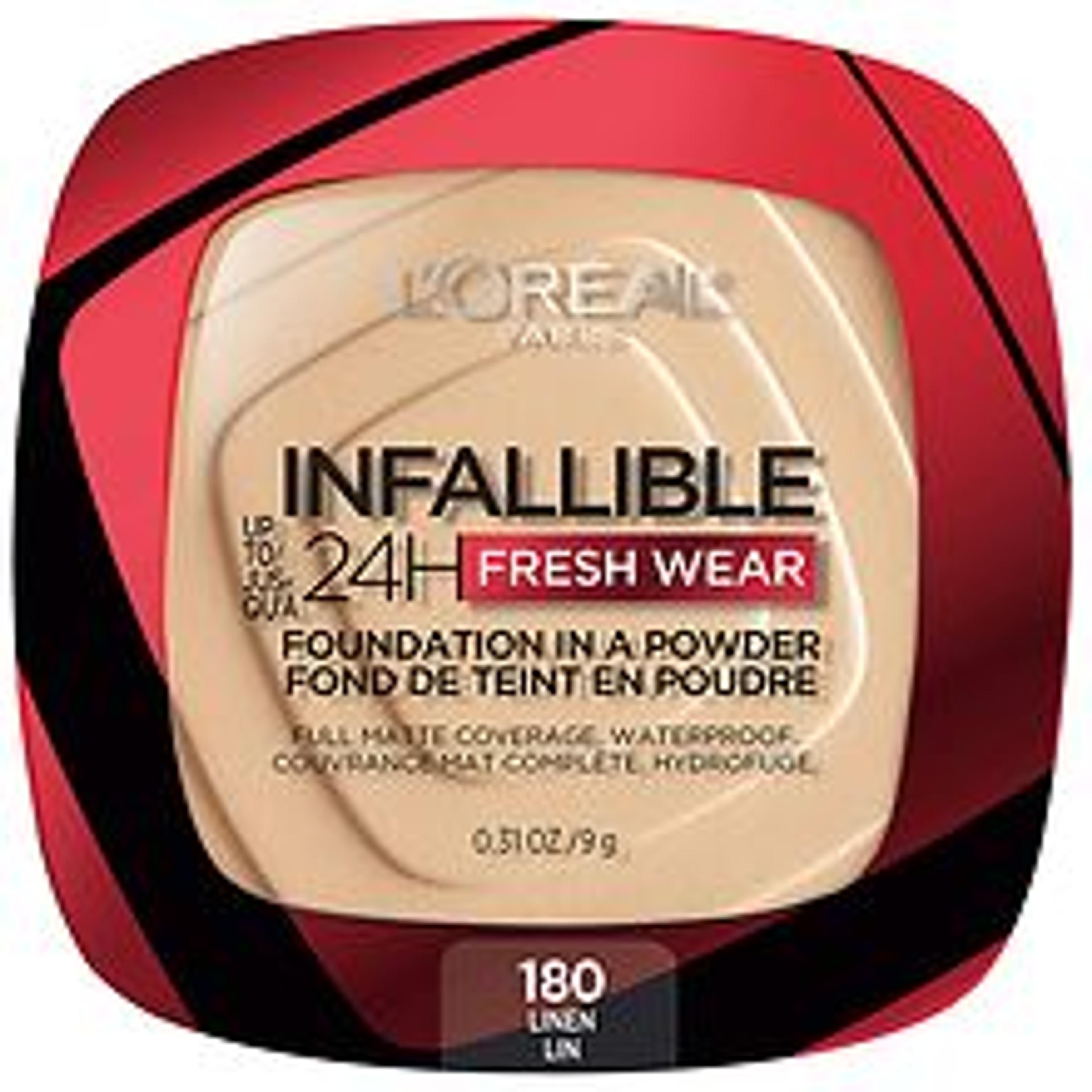 L'Oreal Paris Infallible Up to 24 Hour Fresh Wear Foundation in a Powder, Linen | Walgreens