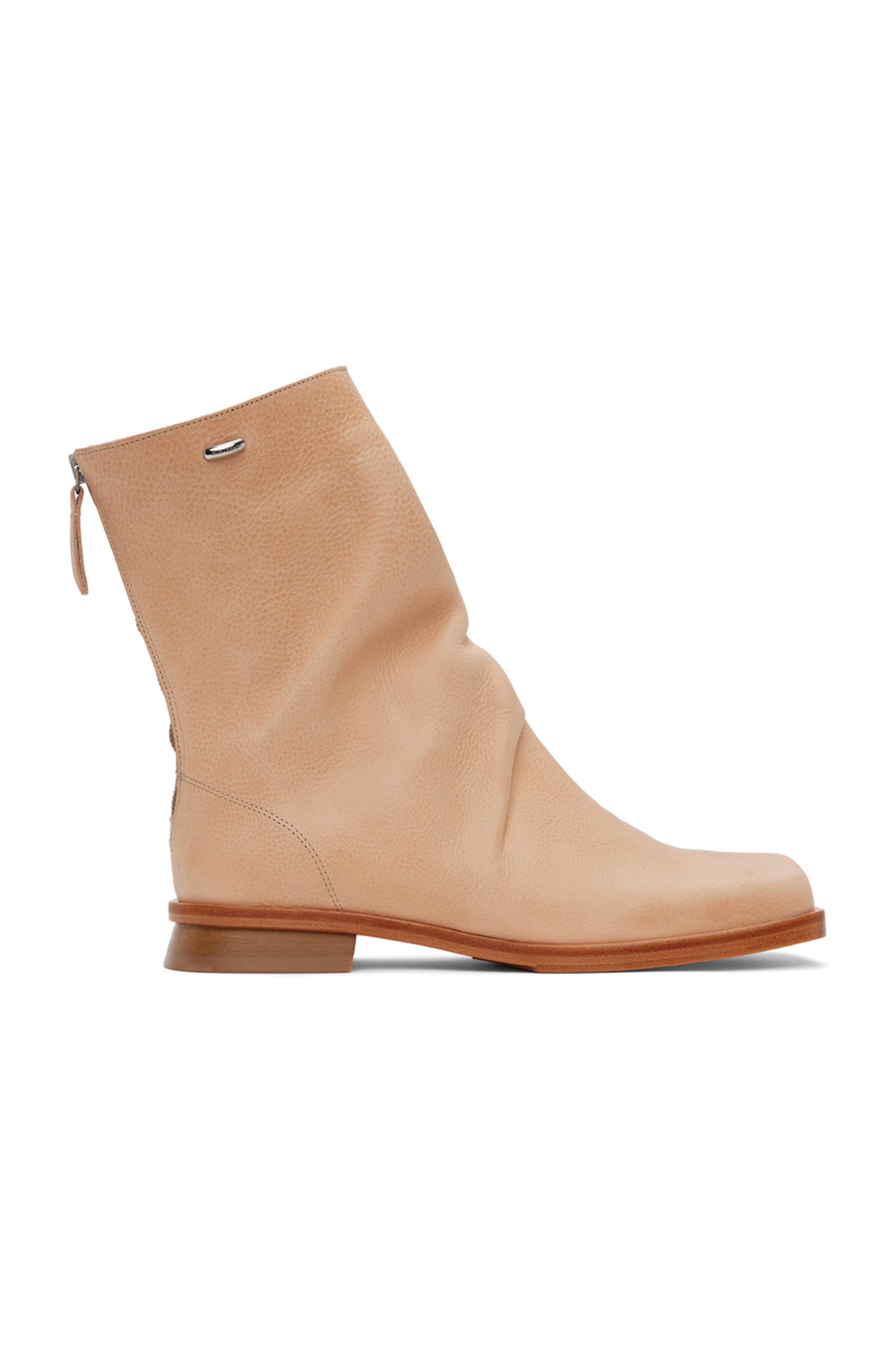 Beige Blunt Boots by OUR LEGACY on Sale