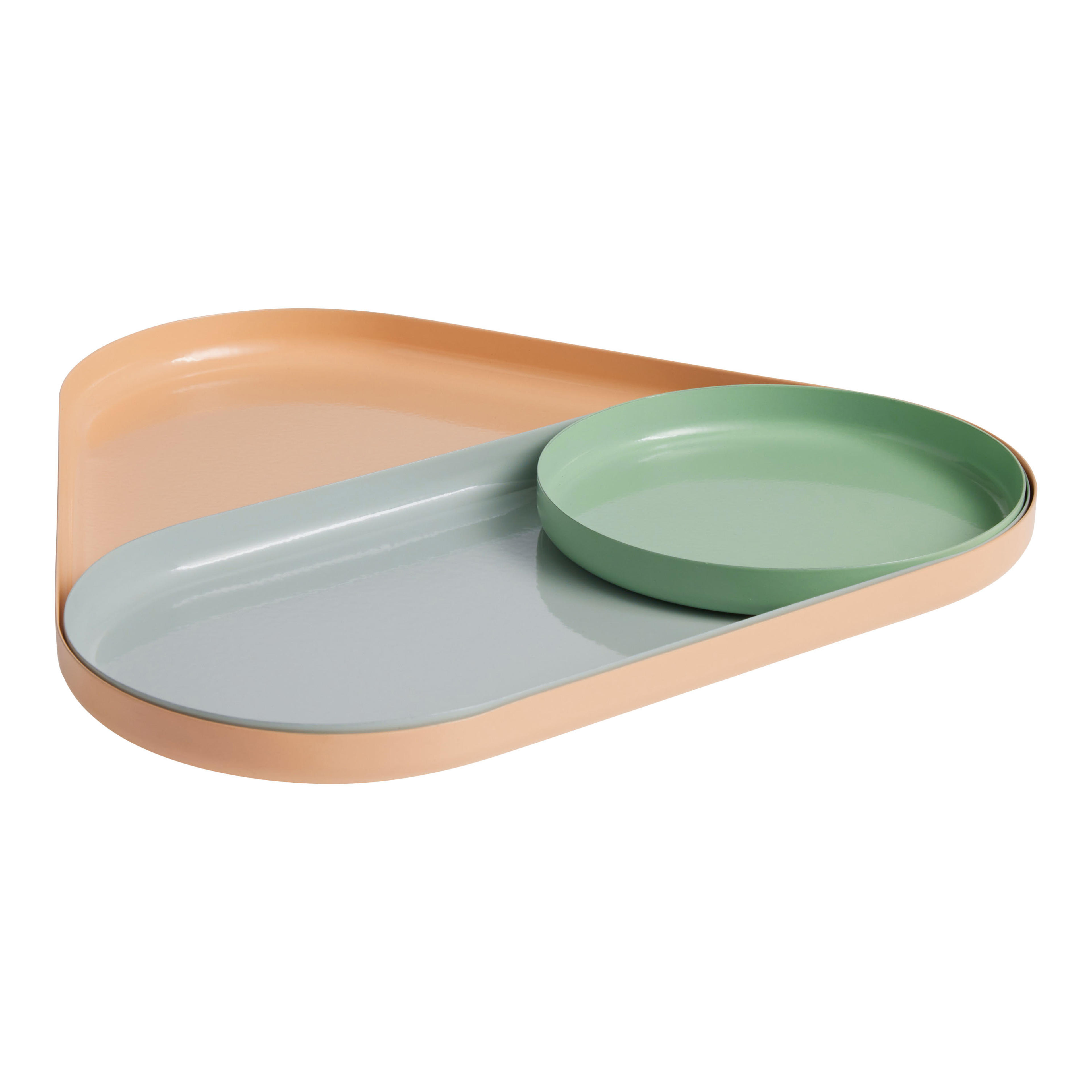 Clyde Pastel Metal Nesting Trays 3 Piece Set - World Market