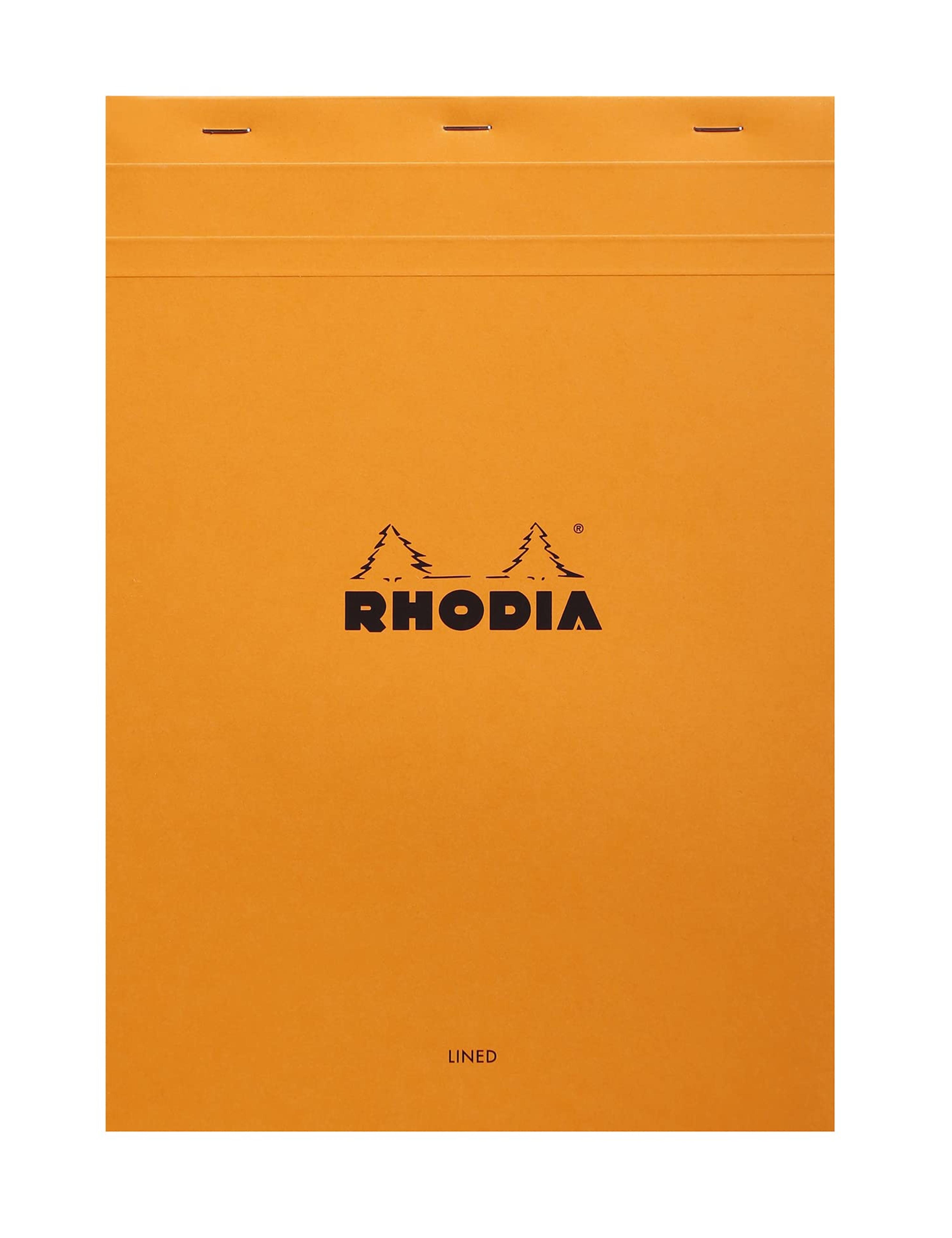 Rhodia Classic Orange Notepad, Lined, 8.5x11.75, No. 19