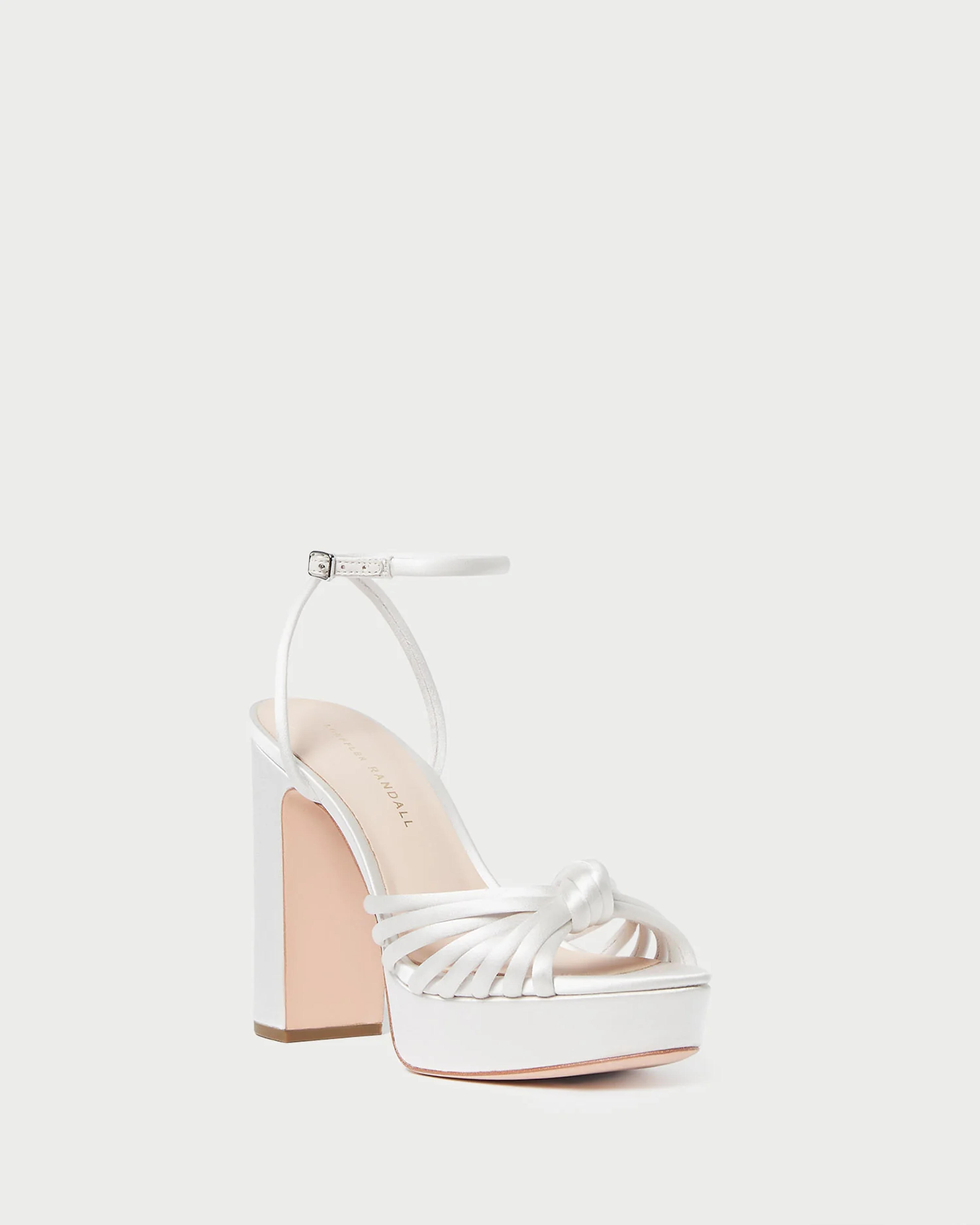 Loeffler Randall | Rivka Cream Knot Platform Sandal l Heeled Sandals l Footwear