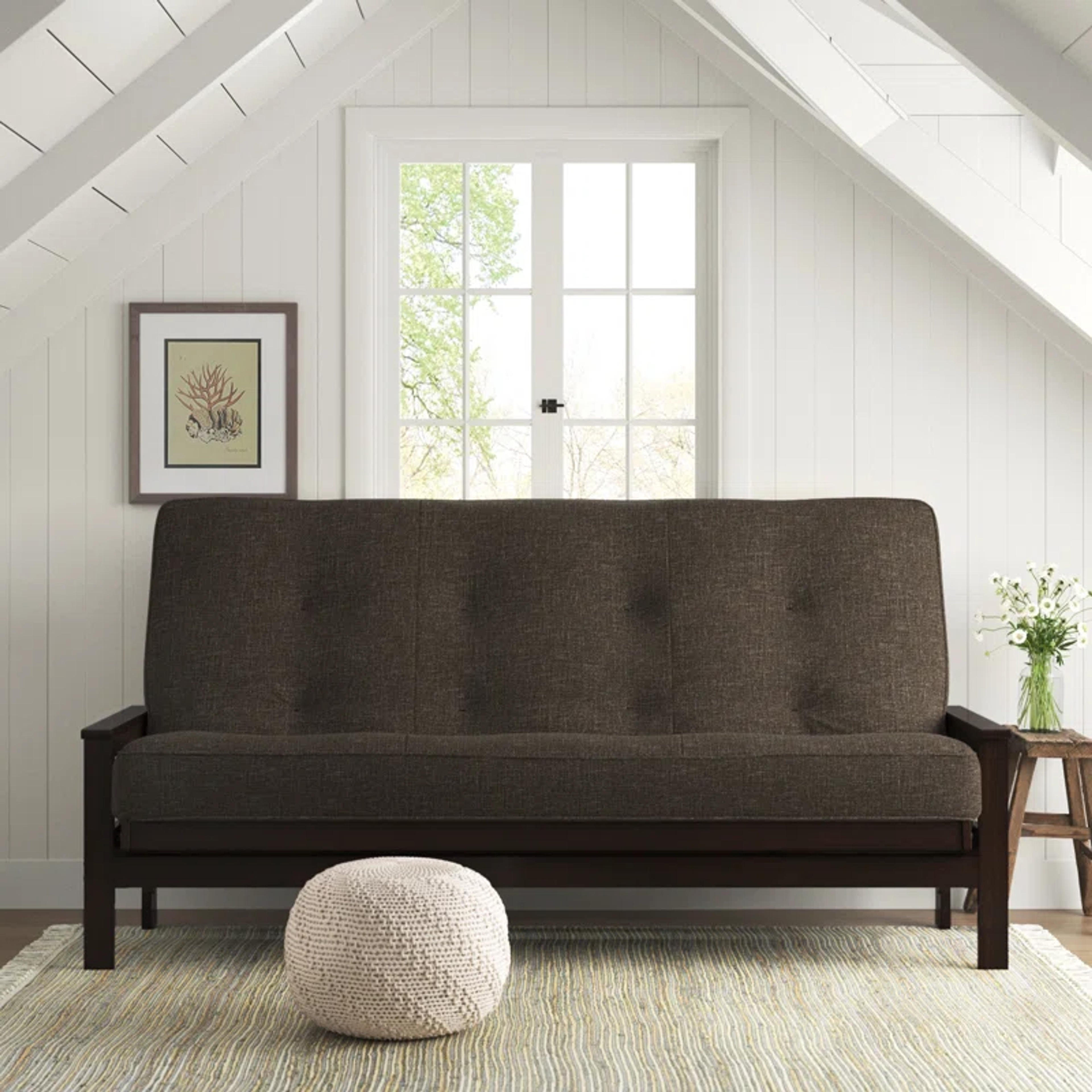 The Twillery Co.® Stratford Queen 86" Wide Futon Frame and Mattress & Reviews | Wayfair