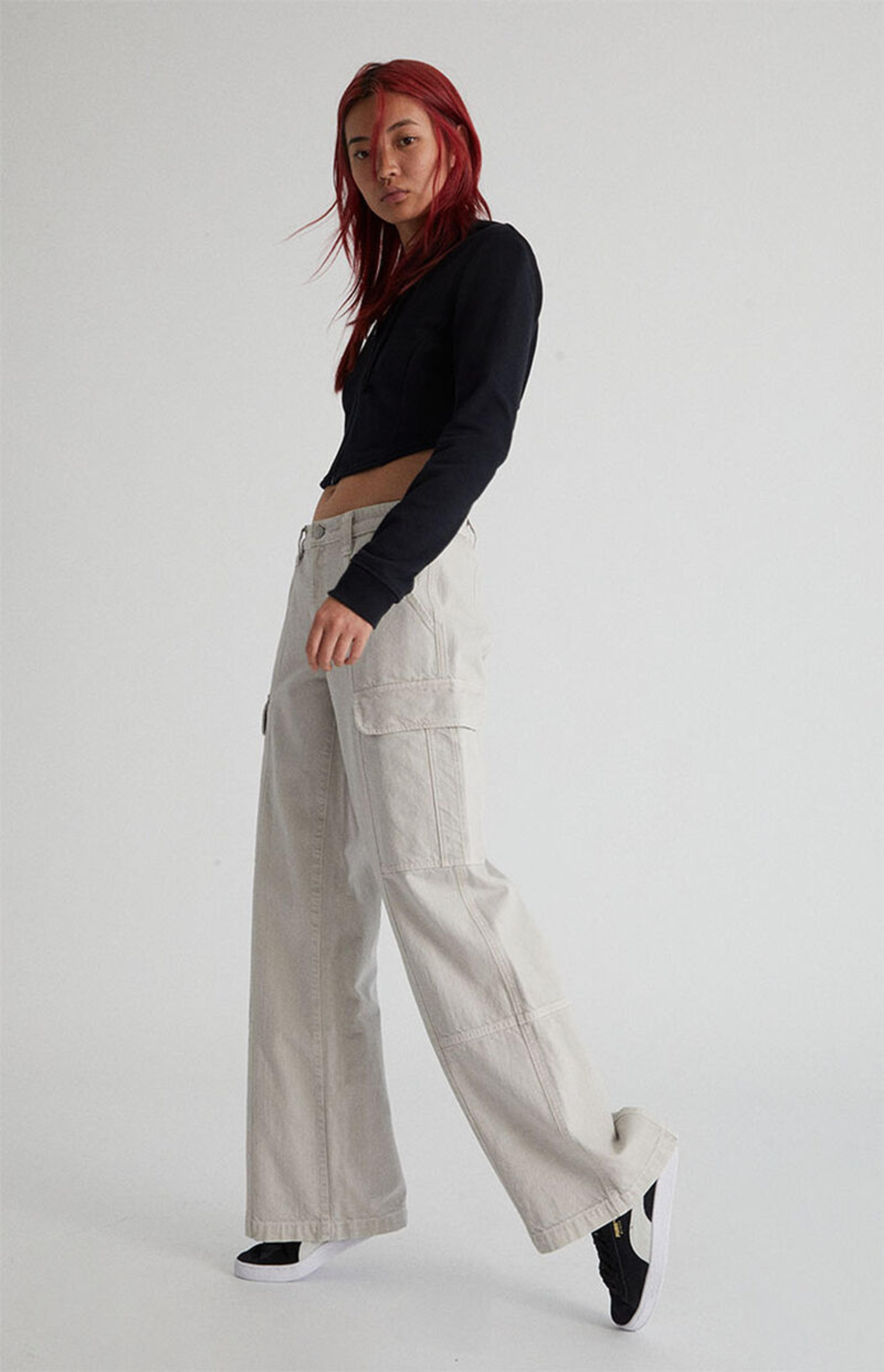 PacSun Gray Low Rise Puddle Cargo Pants | PacSun