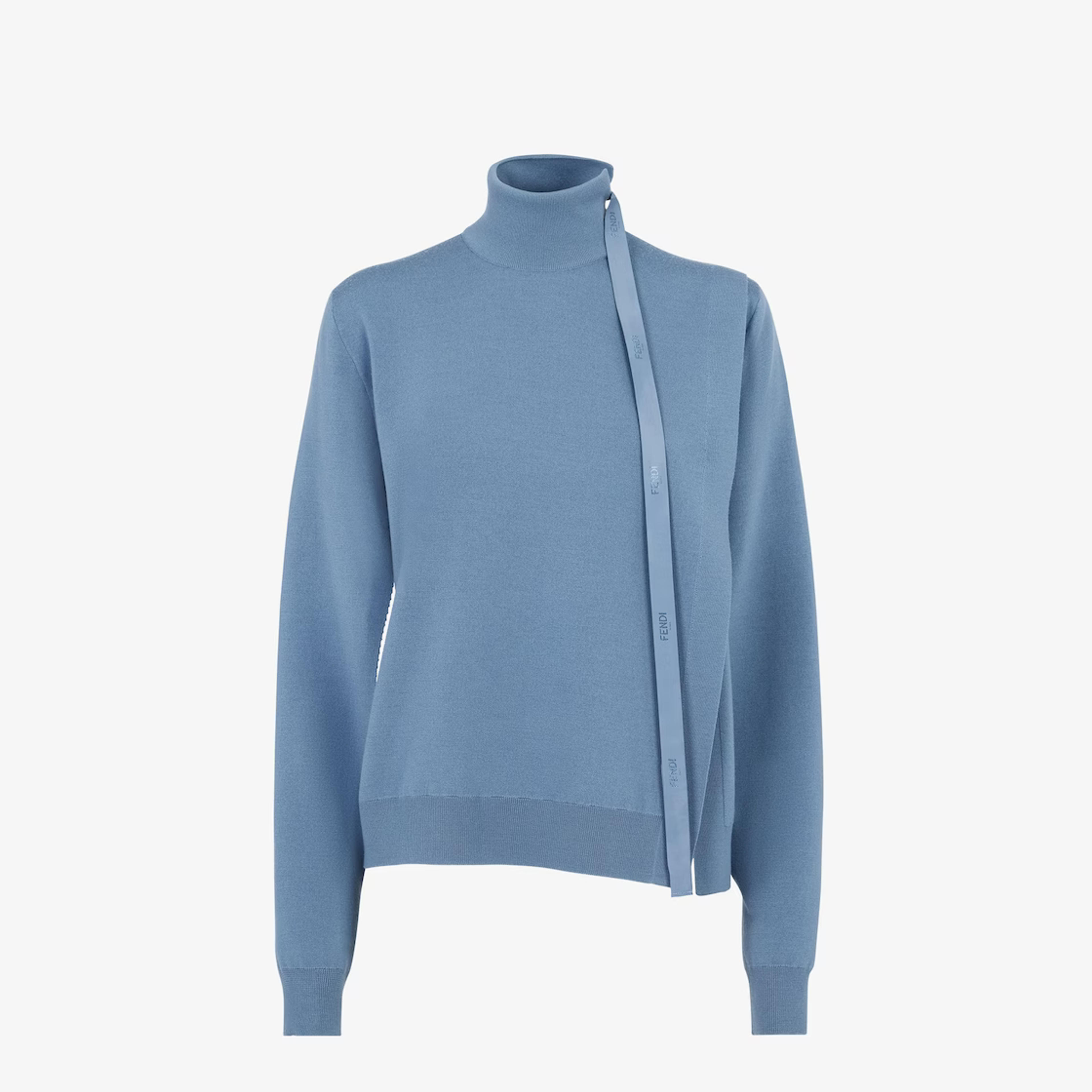 Pullover - Blue wool pullover | Fendi