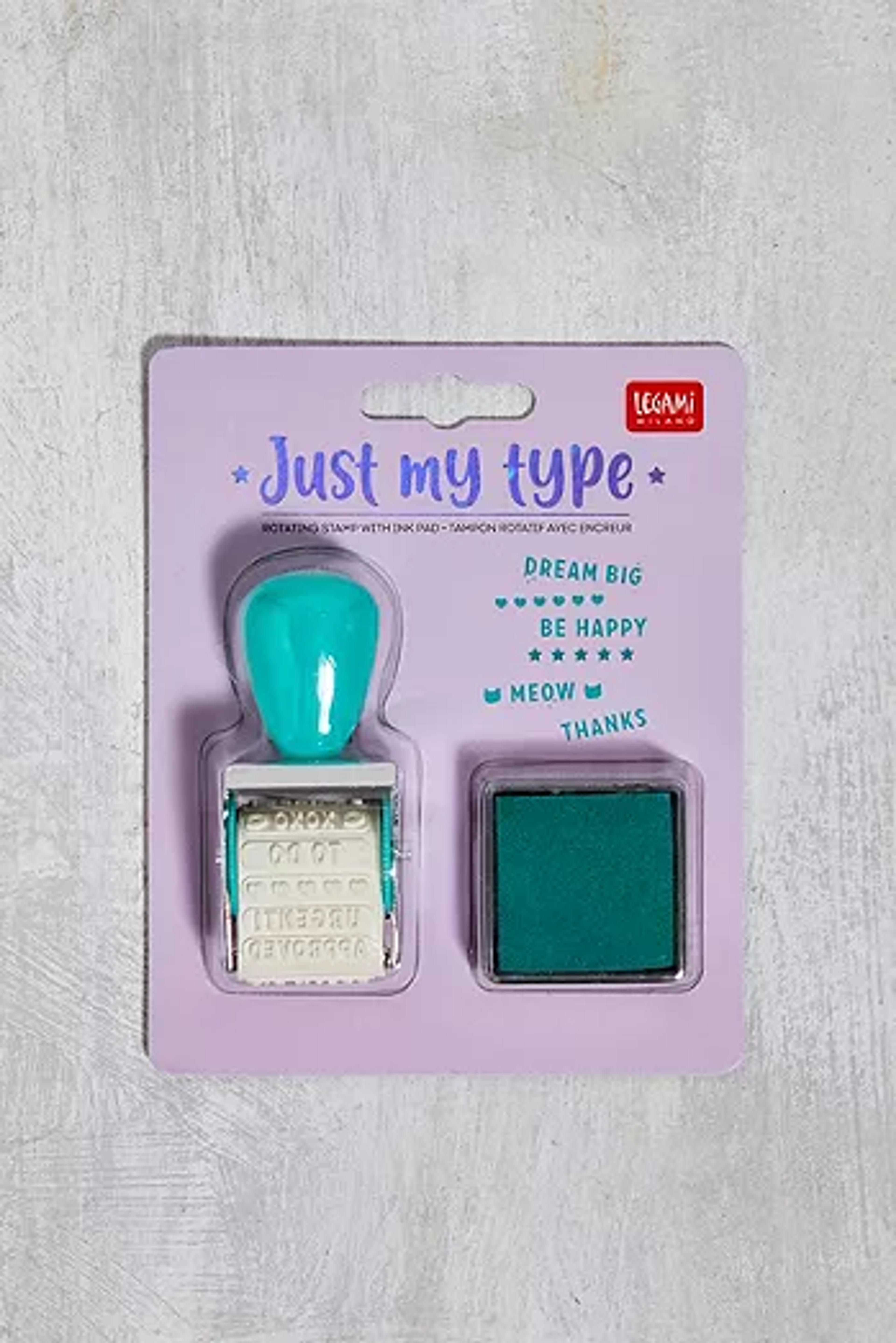 Legami Just My Type Rubber Stamp Kit | Urban Outfitters UK