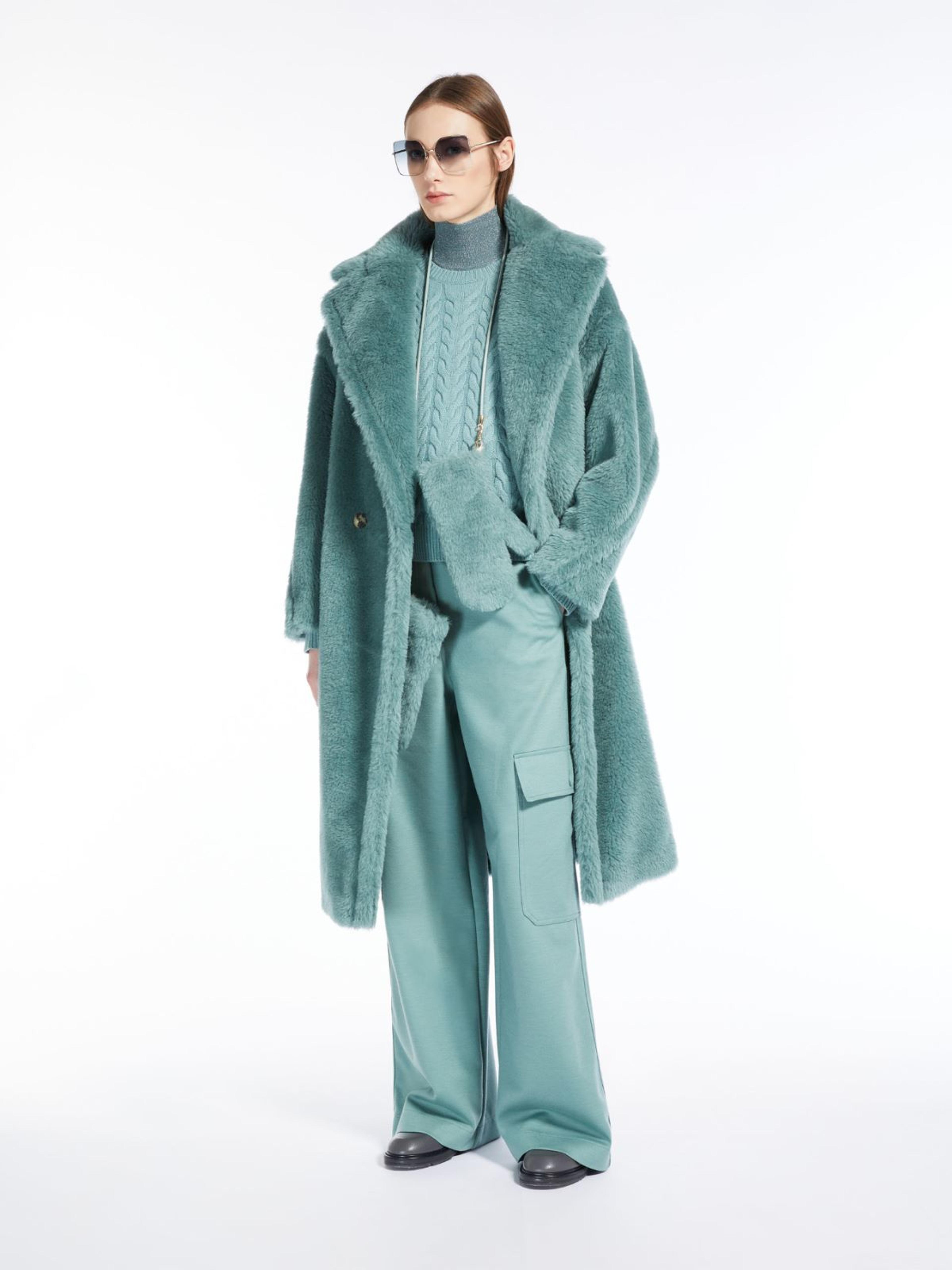 Teddy Bear Icon Coat, sage green | "TEDGIRL" Max Mara