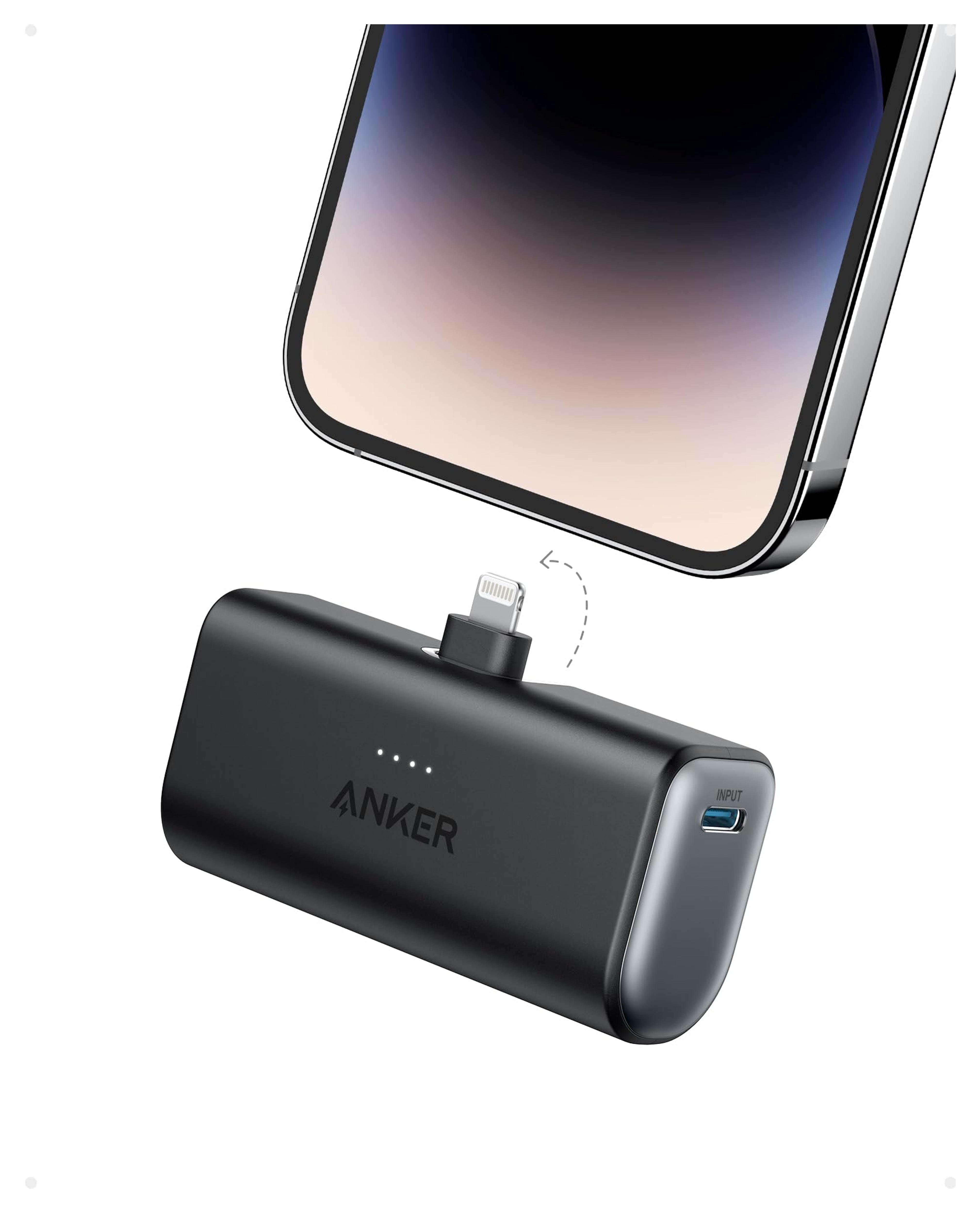 Amazon.com: Anker Nano Power Bank with Built-in Lightning Connector, Portable Charger 5,000mAh MFi Certified 12W, Compatible with iPhone 14/14 Pro / 14 Plus / 14 Pro Max, iPhone 13 and 12 Series (Black) : Cell Phones & Accessories