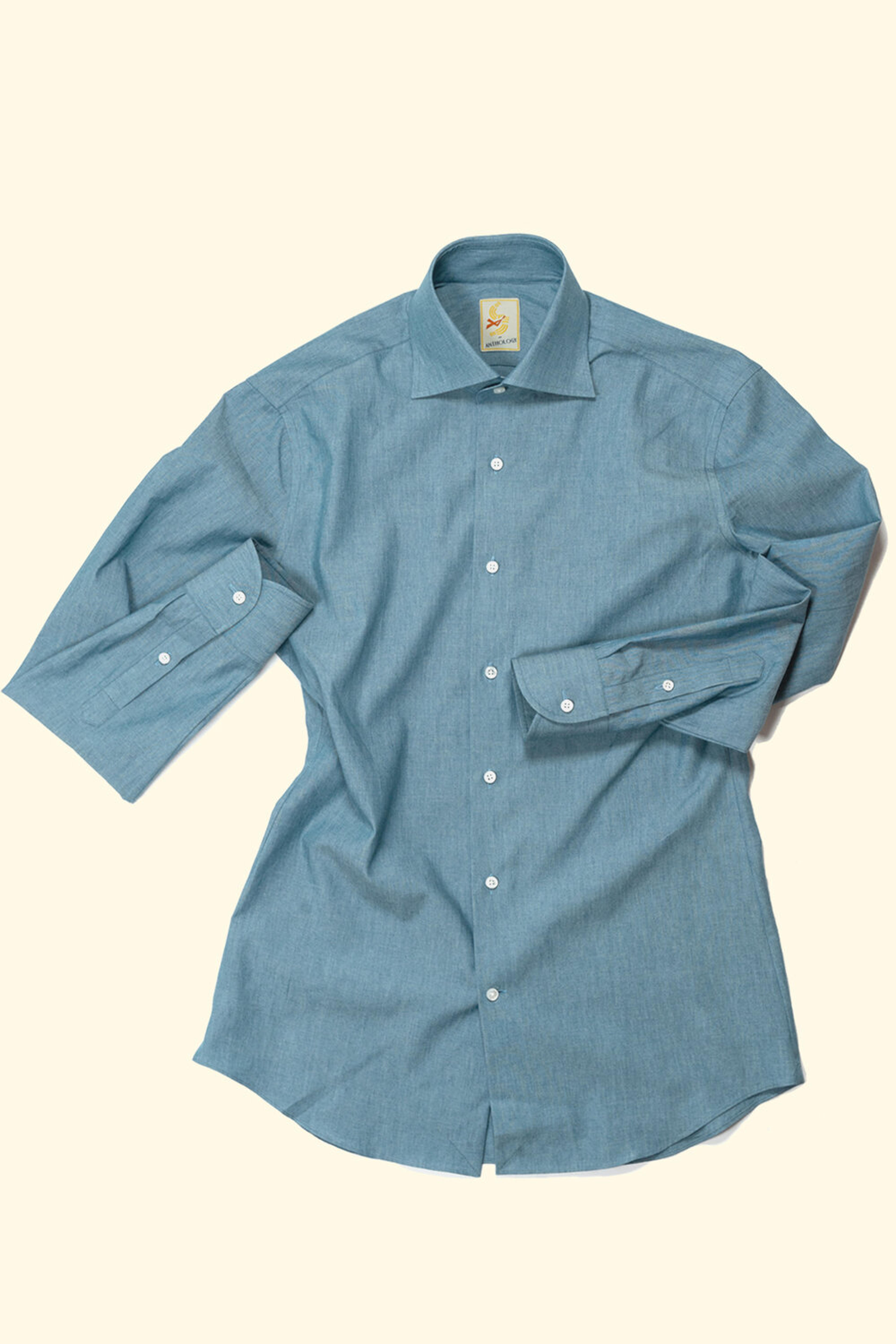 Chambray Spread Collar Shirt — The Anthology