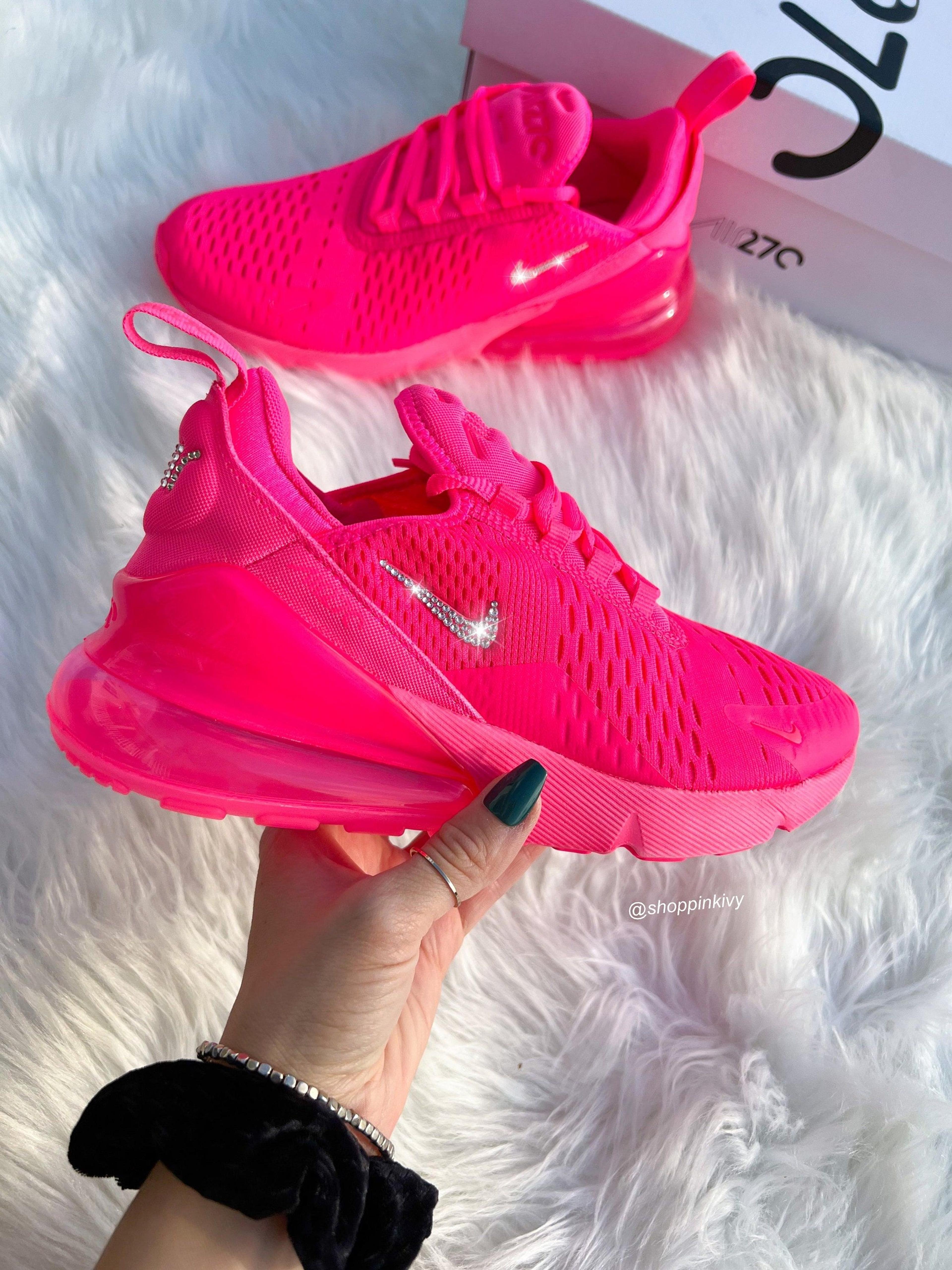 Hot Pink Swarovski Nike Air Max 270 Valentine's