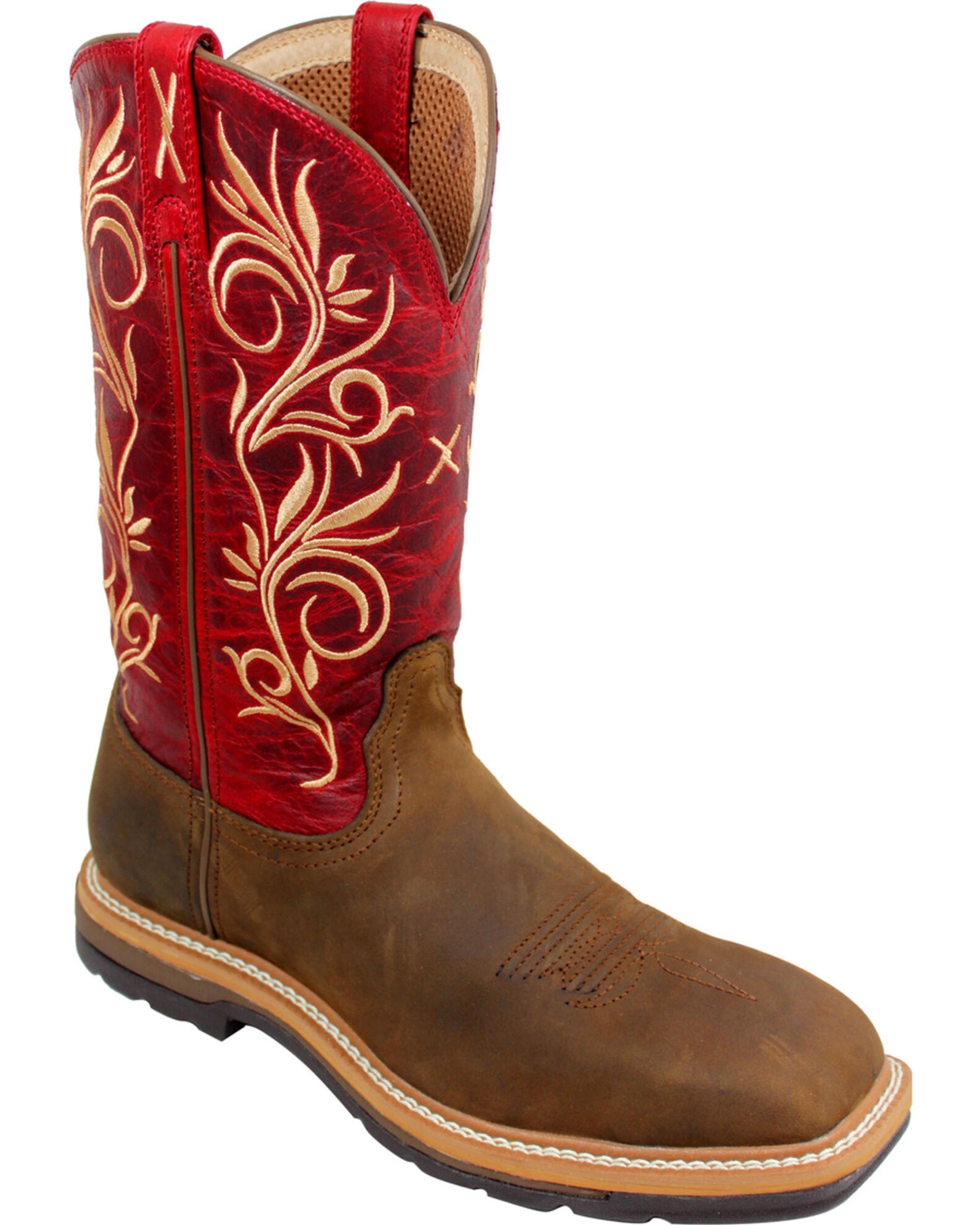 Twisted X Red Lite Cowgirl Work Boots - Steel Toe | Boot Barn