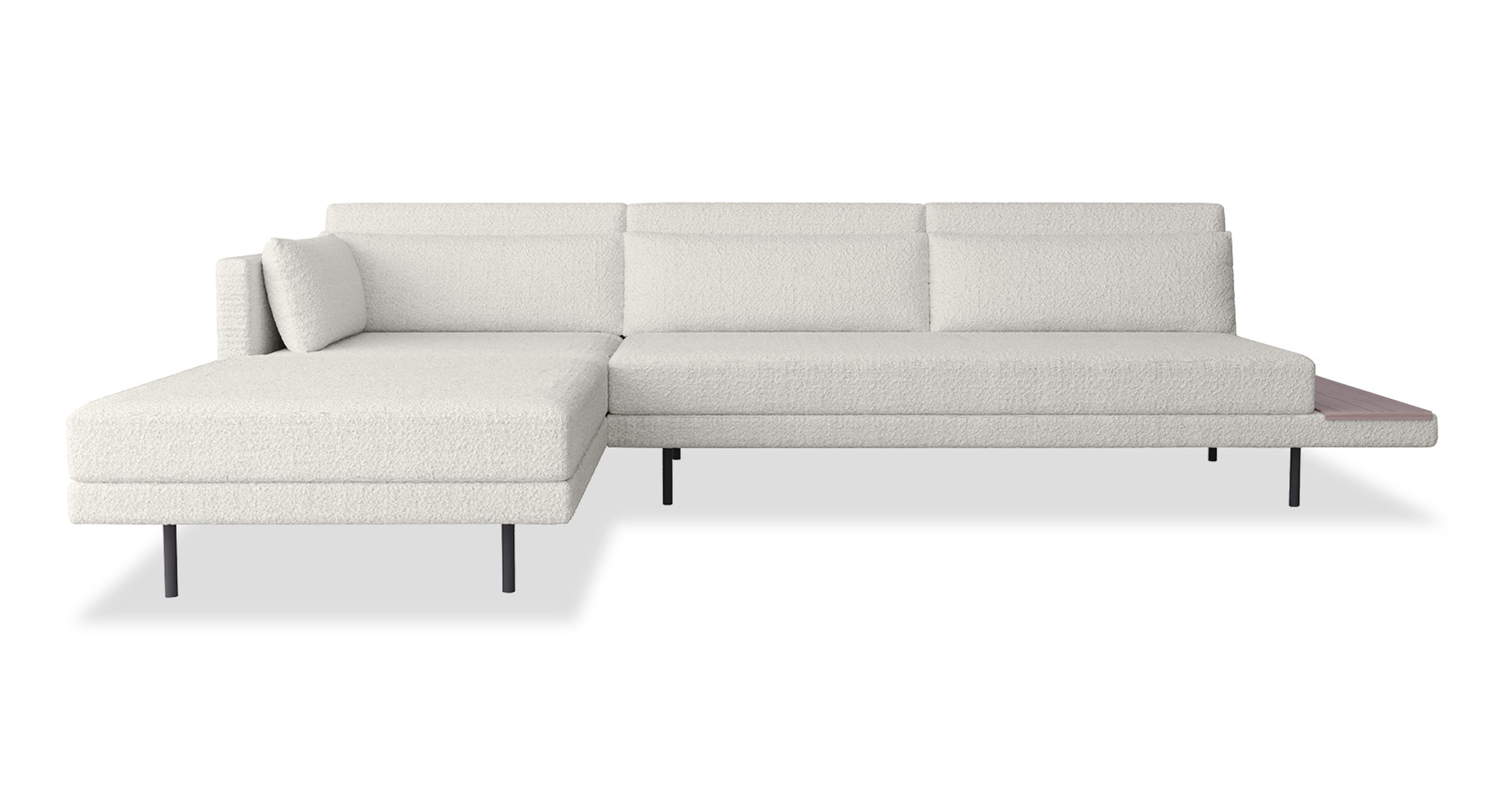 Davenport Mid-Century Modern Sofa Sectional (Blanc Boucle) | Kardiel