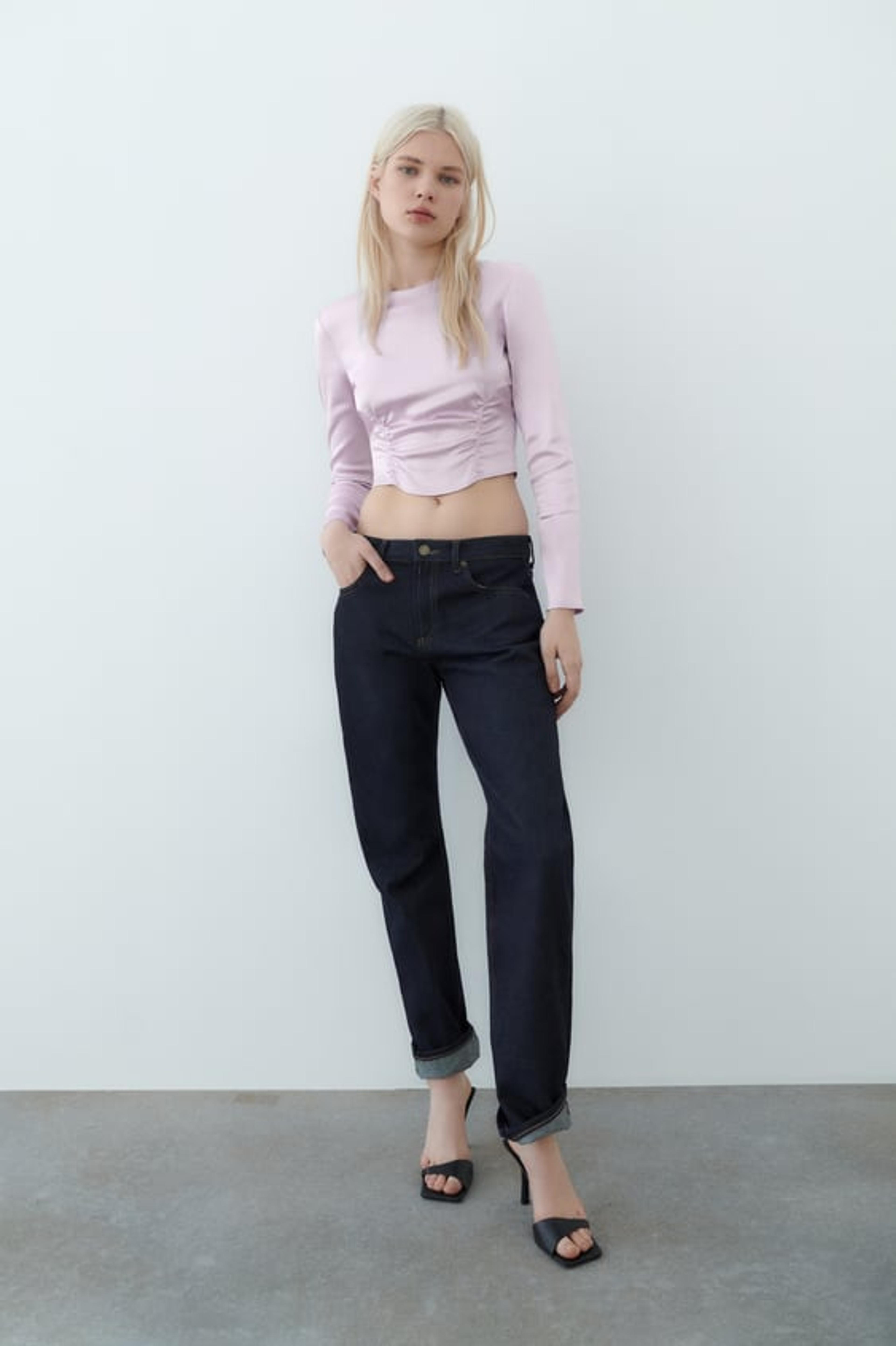 SATIN EFFECT CROP TOP - Lilac | ZARA Canada