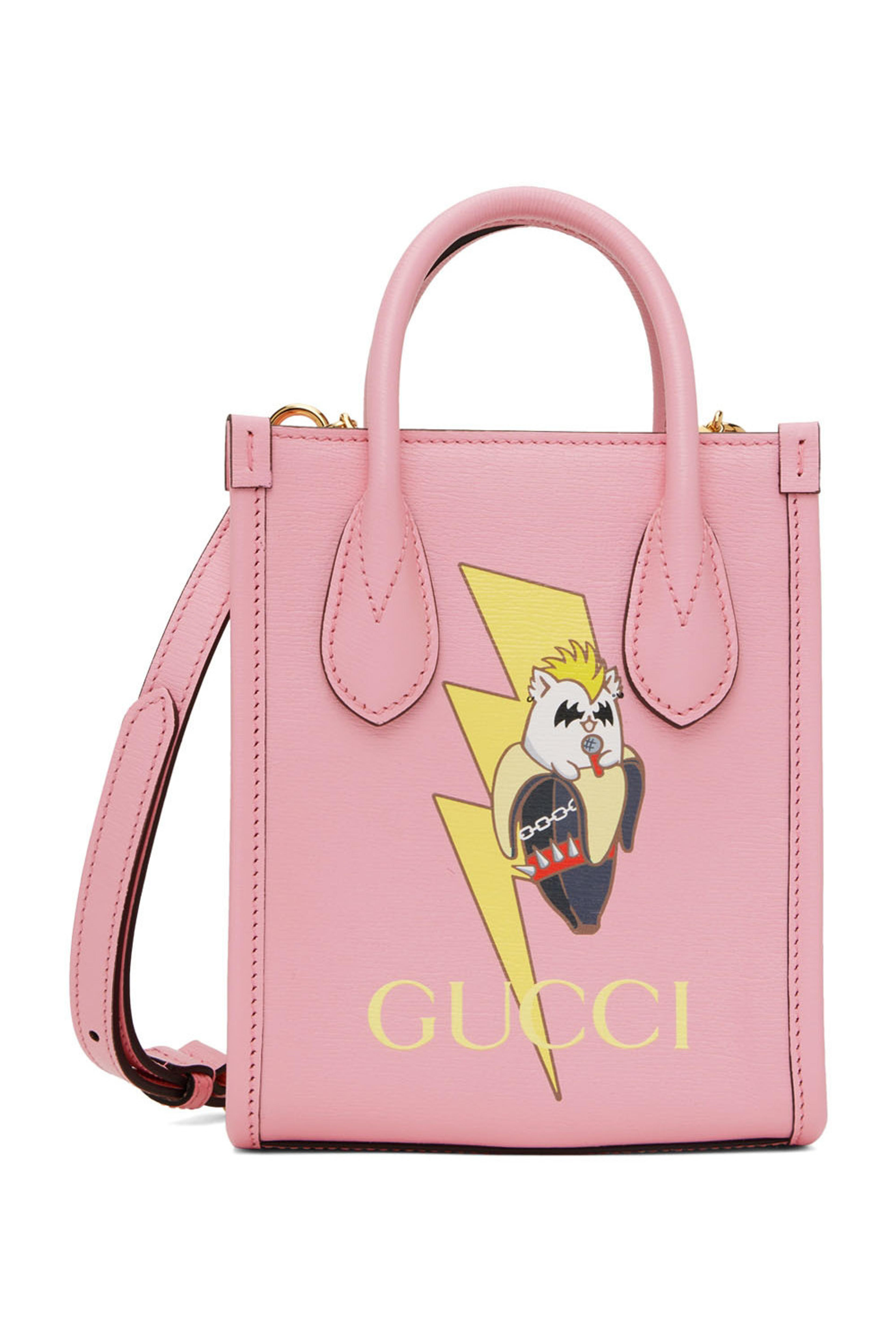 Gucci: Pink Bananya Tote | SSENSE