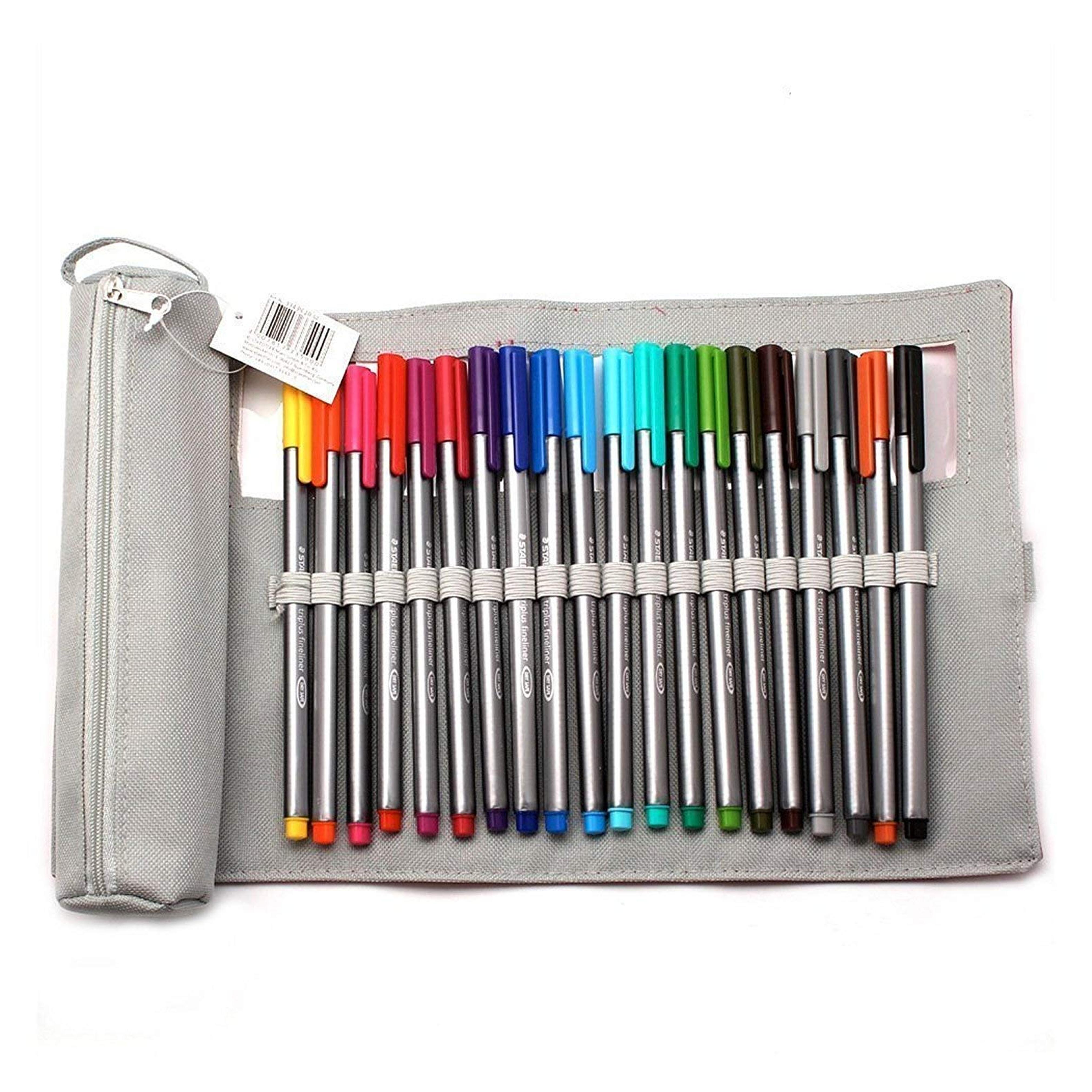 Staedtler Triplus® Fineliner 334, 20 Assorted Colours with Pencil Case