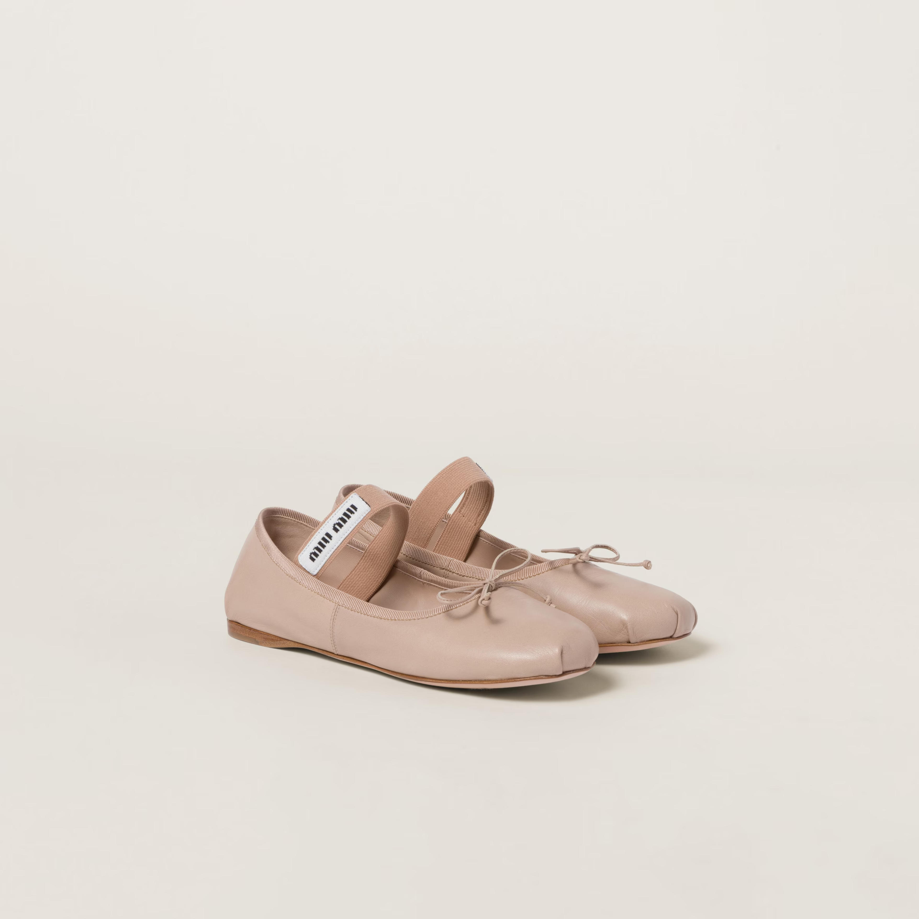 Water Lily Leather Ballerinas | Miu Miu