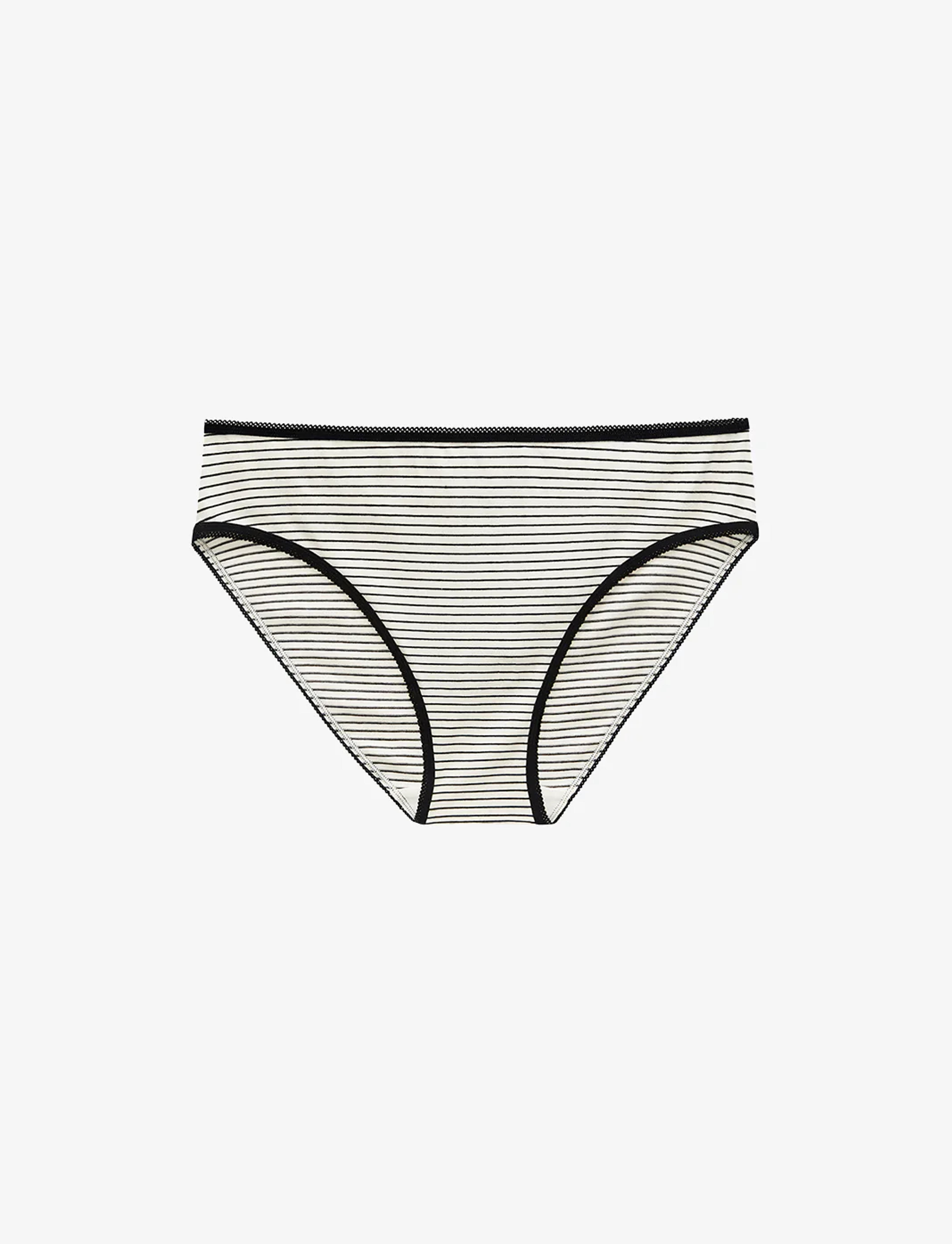 Everyday Cotton Bikini - sea-salt-black-stripe / MD