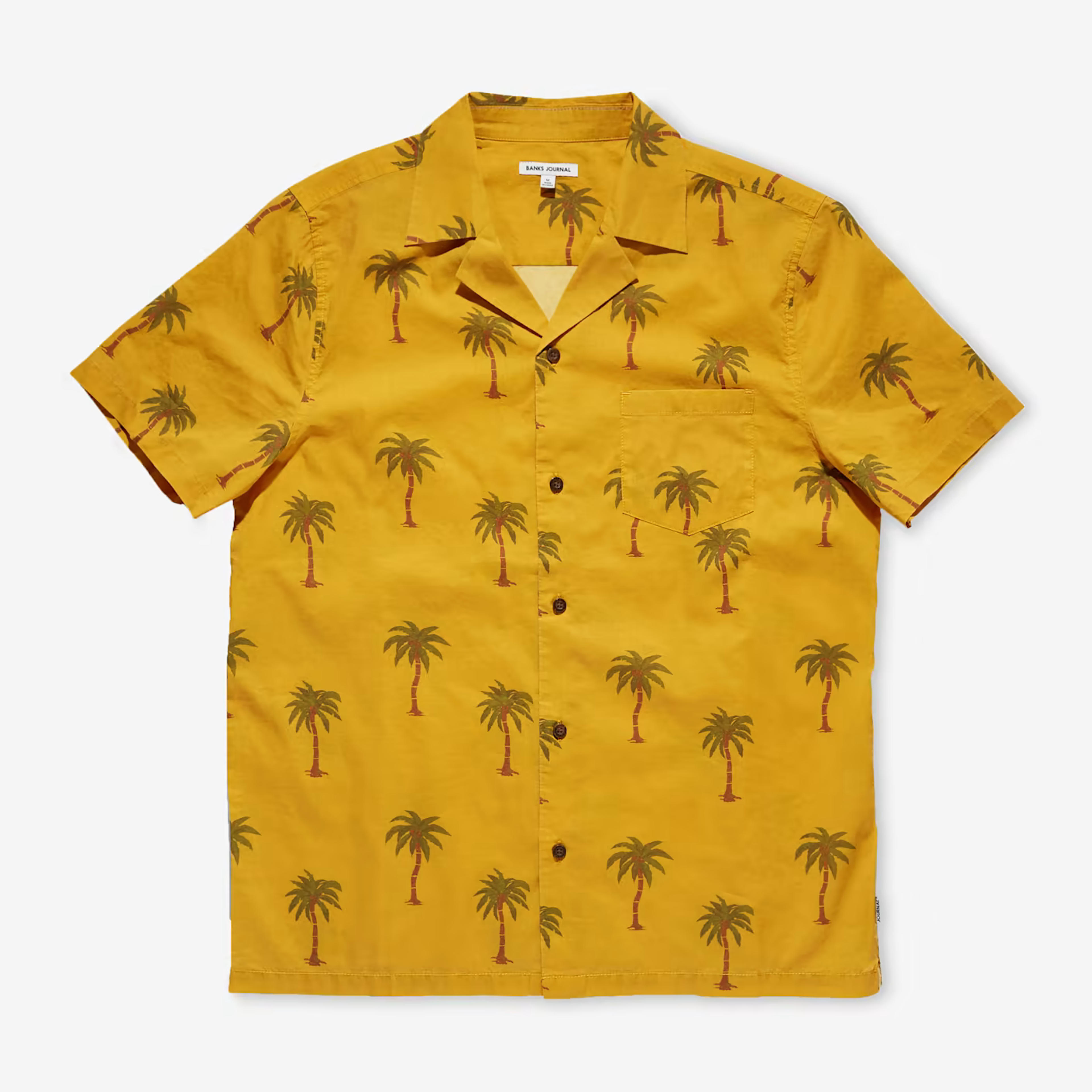 Banks Journal Palm Dreams Short Sleeve Woven Shirt, Sunset | Bespoke Post