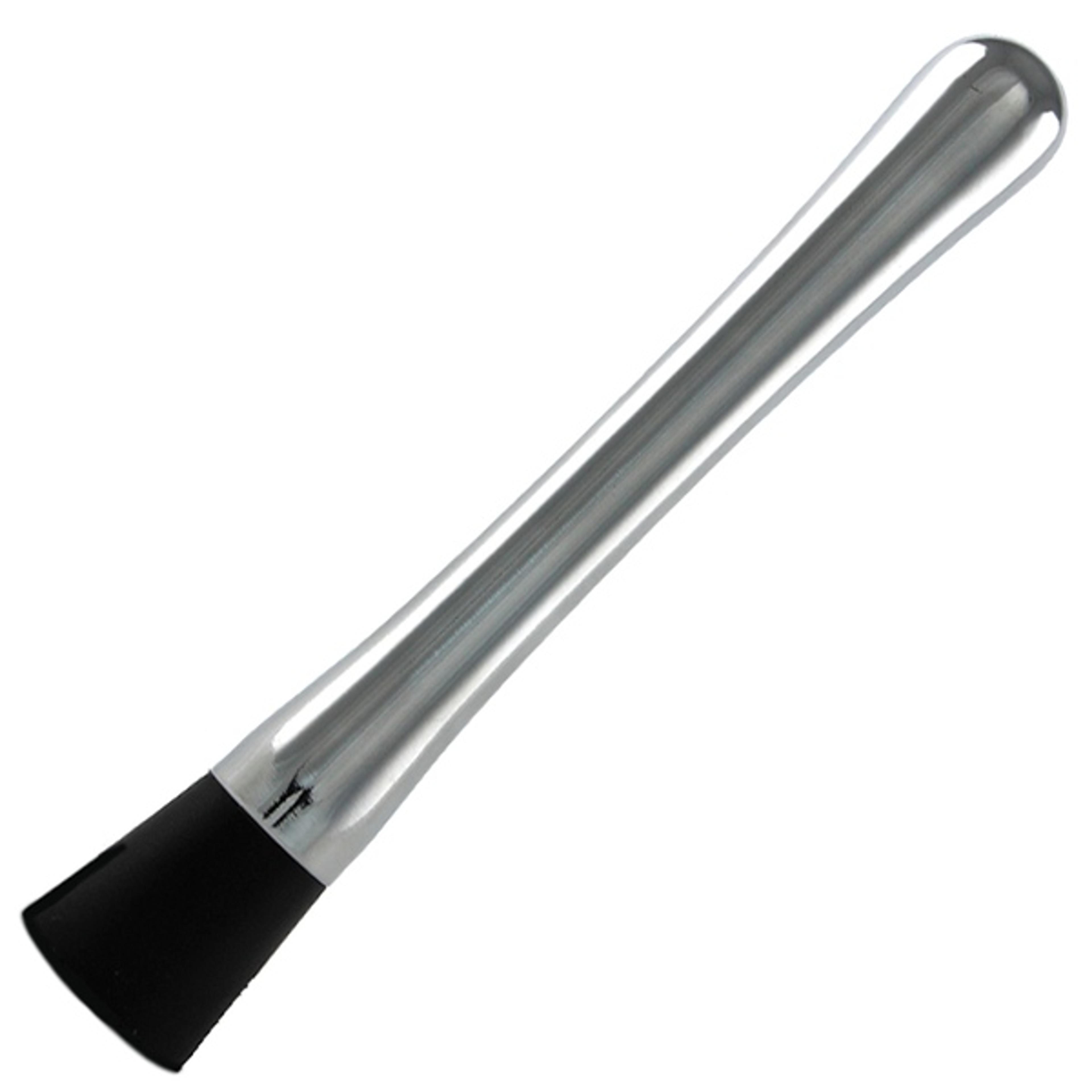 Muddler Stainless Steel Black Ridged Base