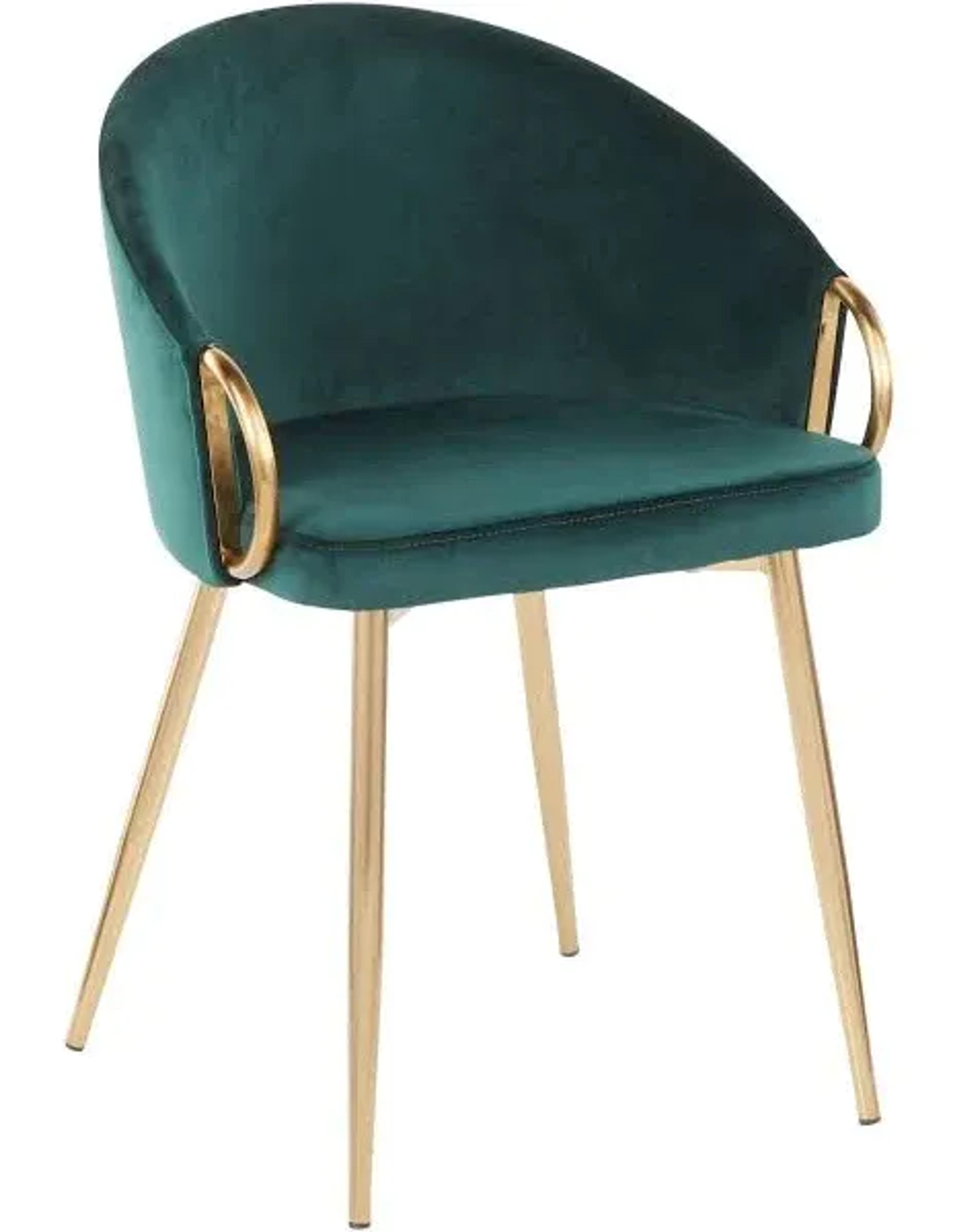 Lumisource Claire Gold Emerald Green Chair • Spoken • Never overpay online