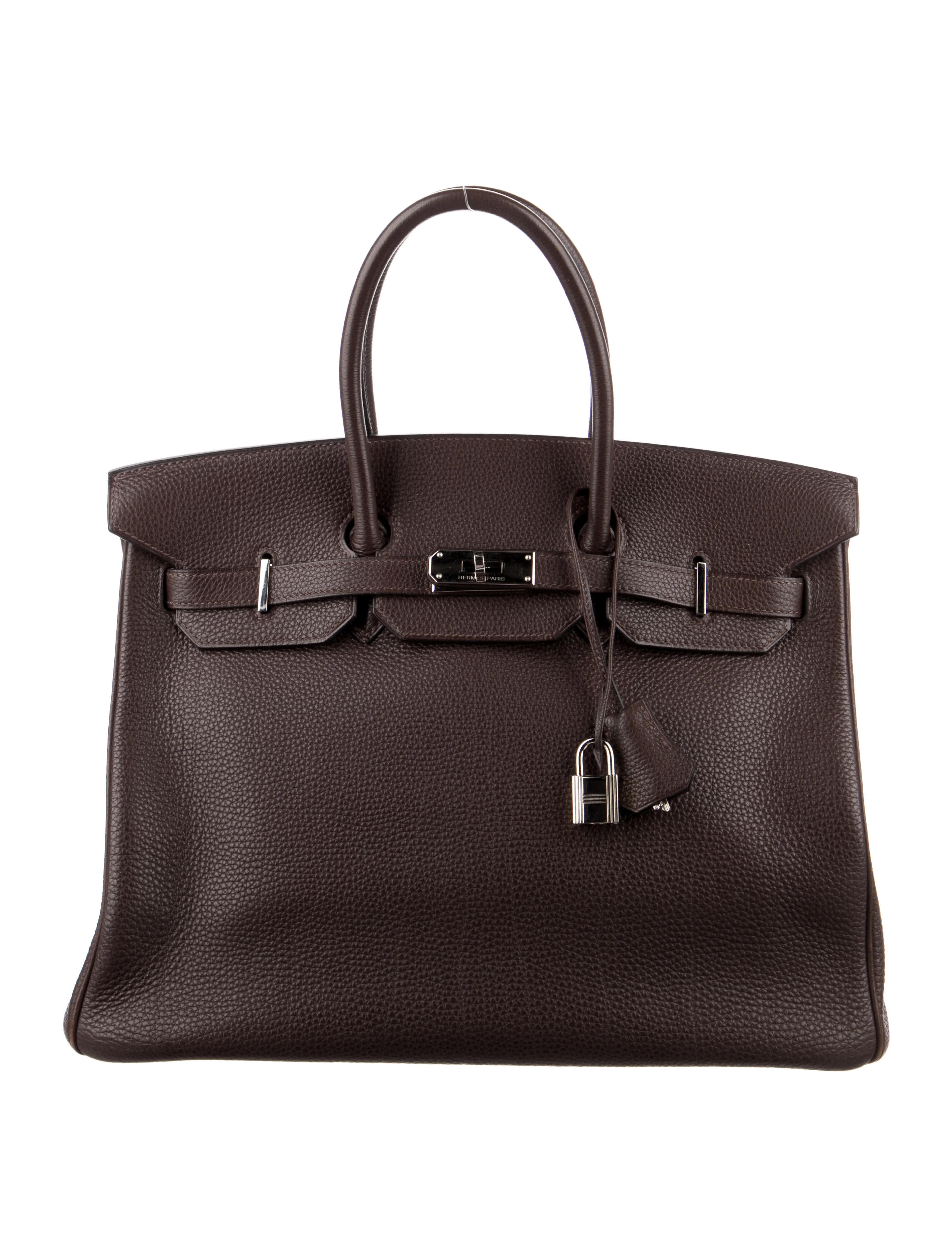 Hermès Togo Birkin 35 - Brown Handle Bags, Handbags - HER457445 | The RealReal