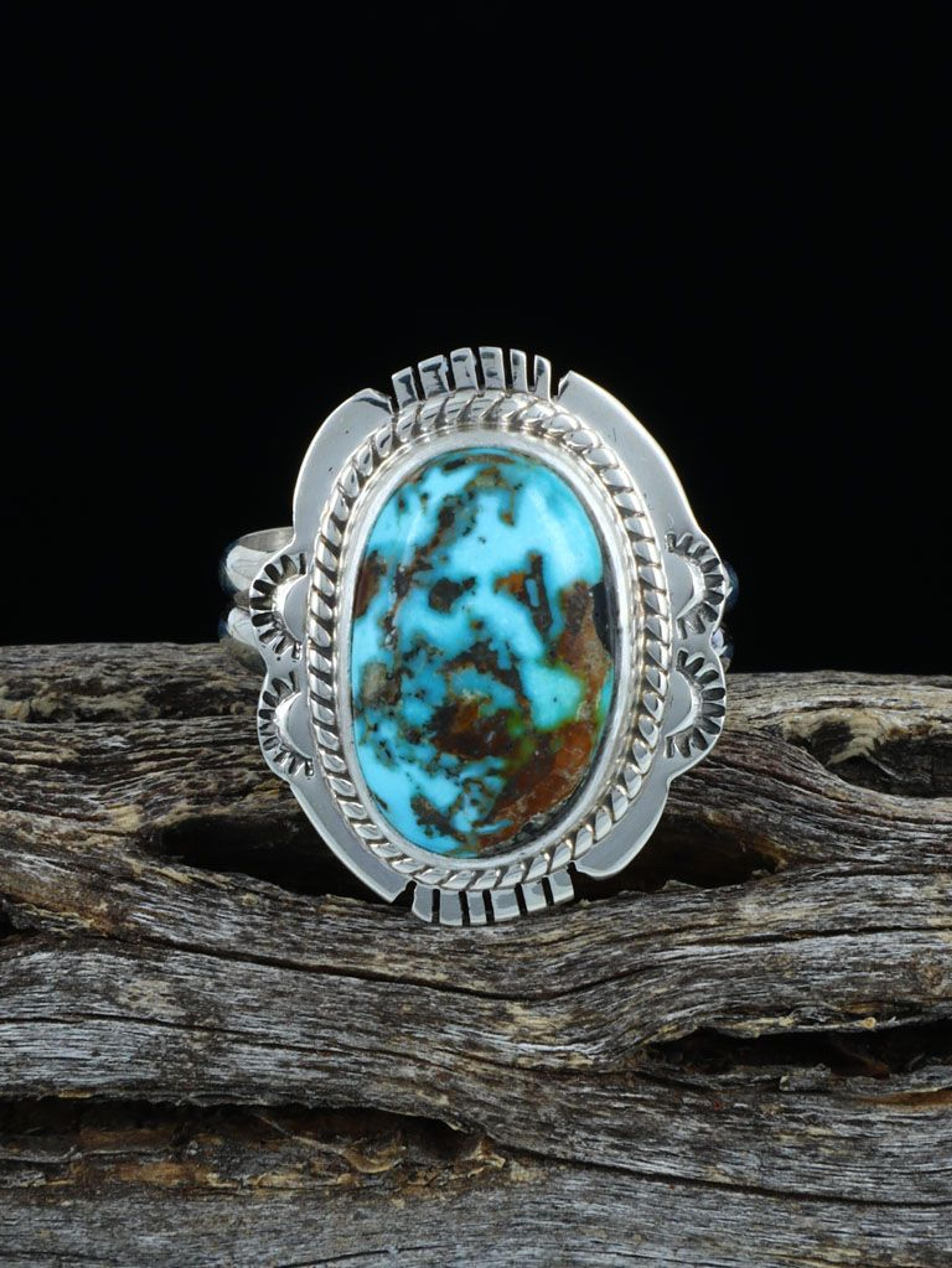 Kingman Turquoise Ring, Size 7 - PuebloDirect.com