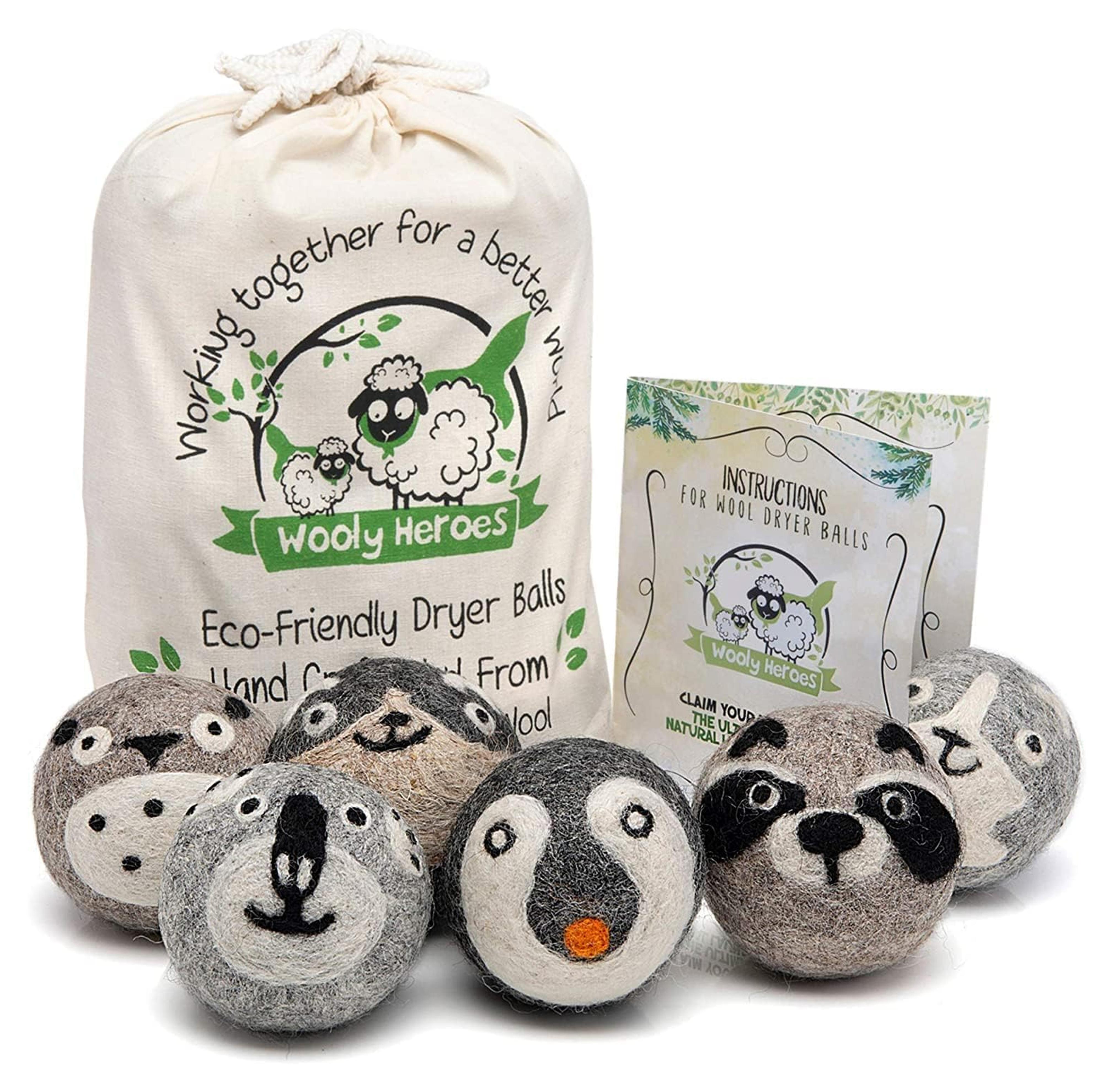 Amazon.com: Wooly Heroes Dryer Balls - 100% Organic Wool - Sustainable & Eco-Friendly - Dry 1,000 Loads : Health & Household