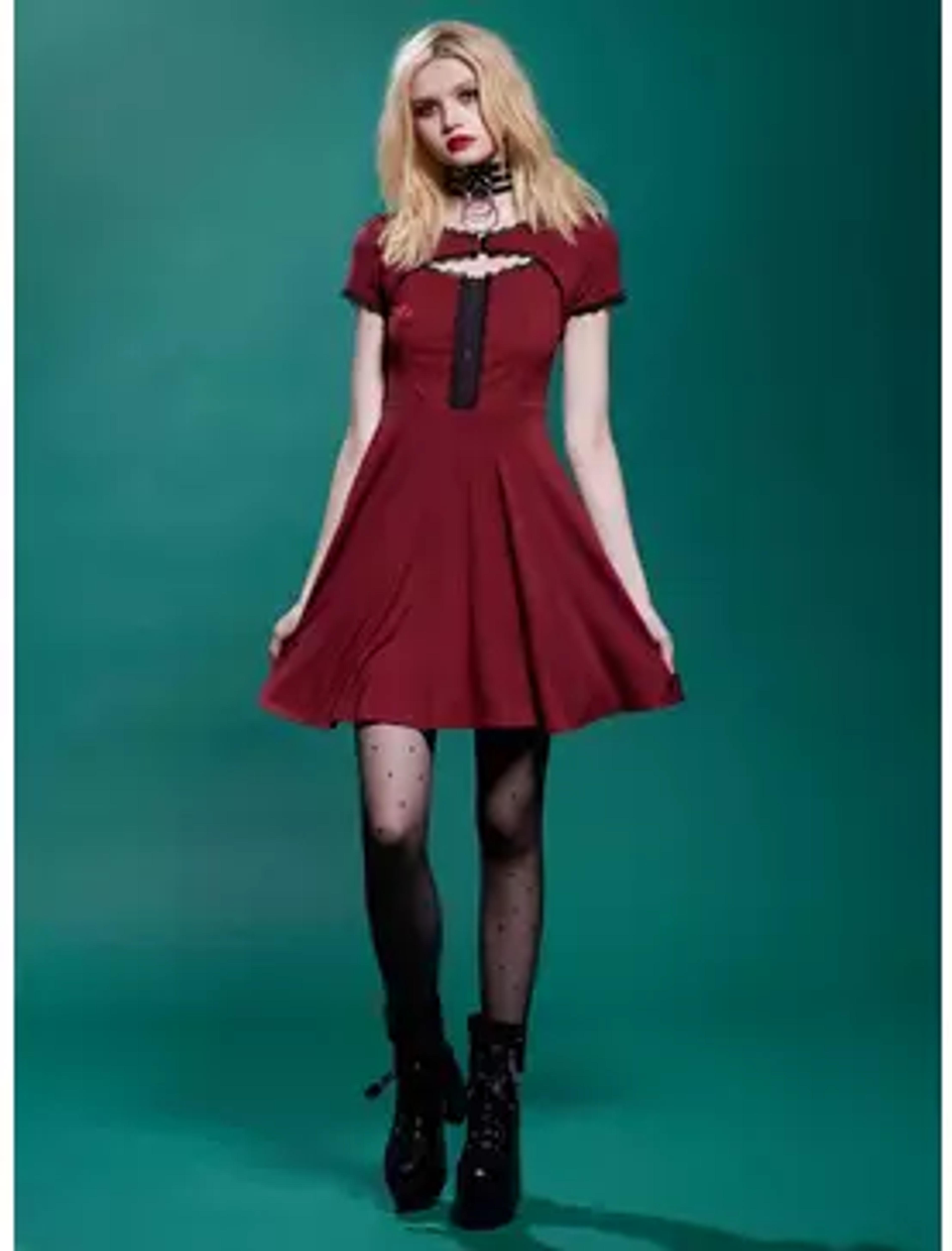 Cabernet Cutout Lace Dress | Hot Topic