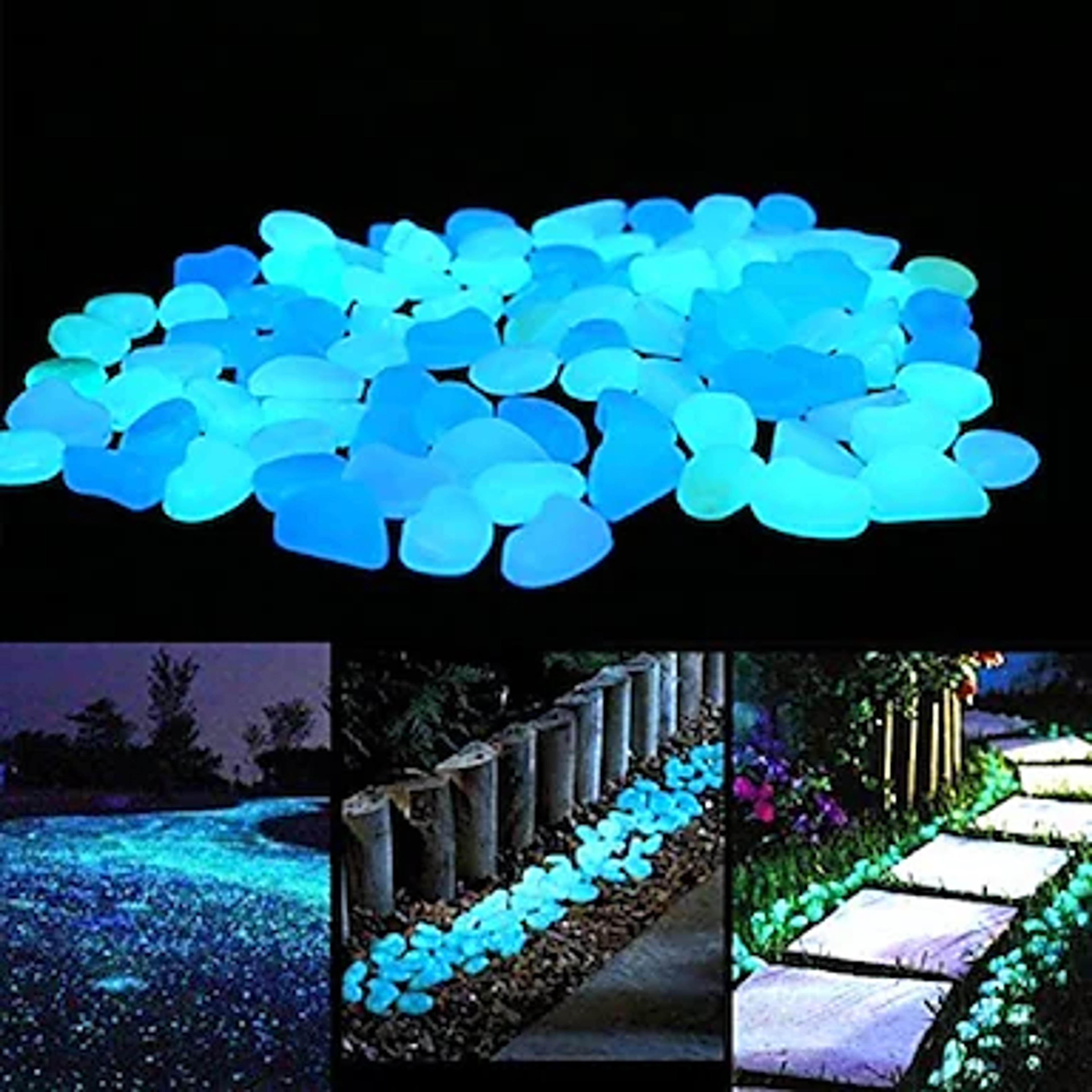 100Pcs Garden Decor Luminous Stones Glow In Dark Decorative Pebbles Pebble Rocks Outdoor Fish Tank Aquarium Decorations 9208379 2022 – $6.99