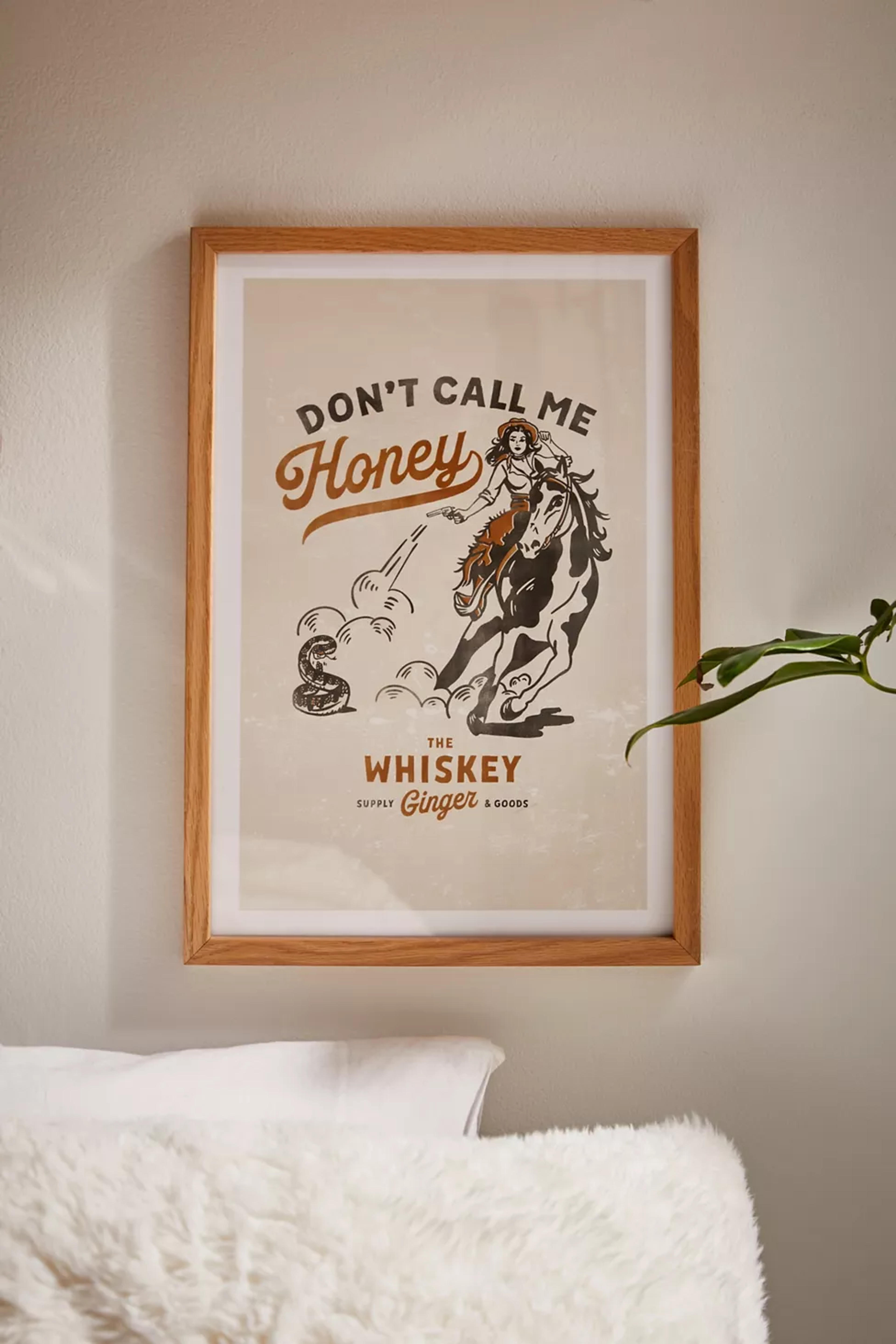 The Whiskey Ginger Don't Call Me Honey Retro Pinup Art Print | Urban Outfitters