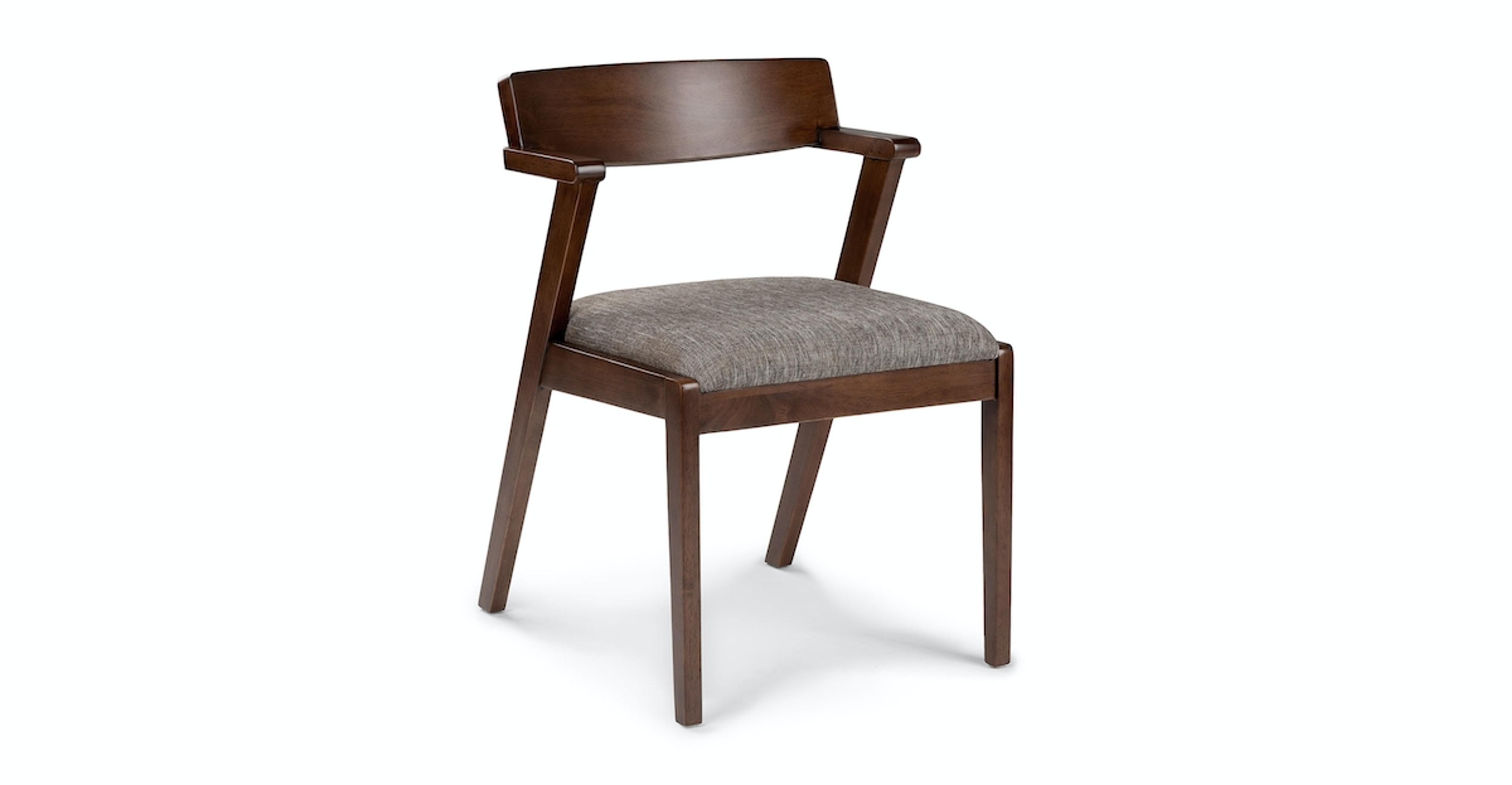 Walnut & Volcanic Gray Fabric Dining Chair | Zola | Article