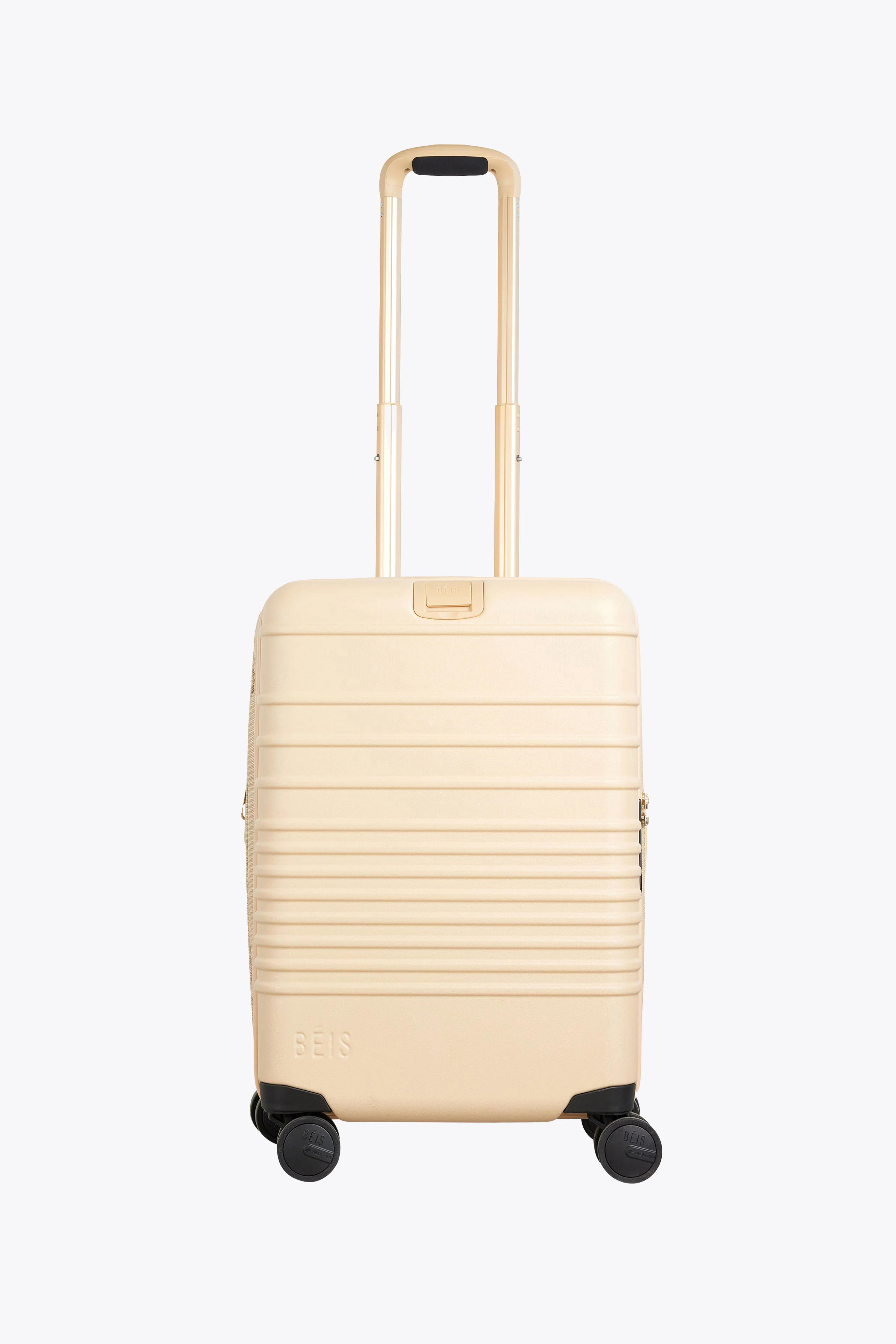 Béis 'The Carry-On Roller' in Beige - 21" Carry On Rolling Luggage