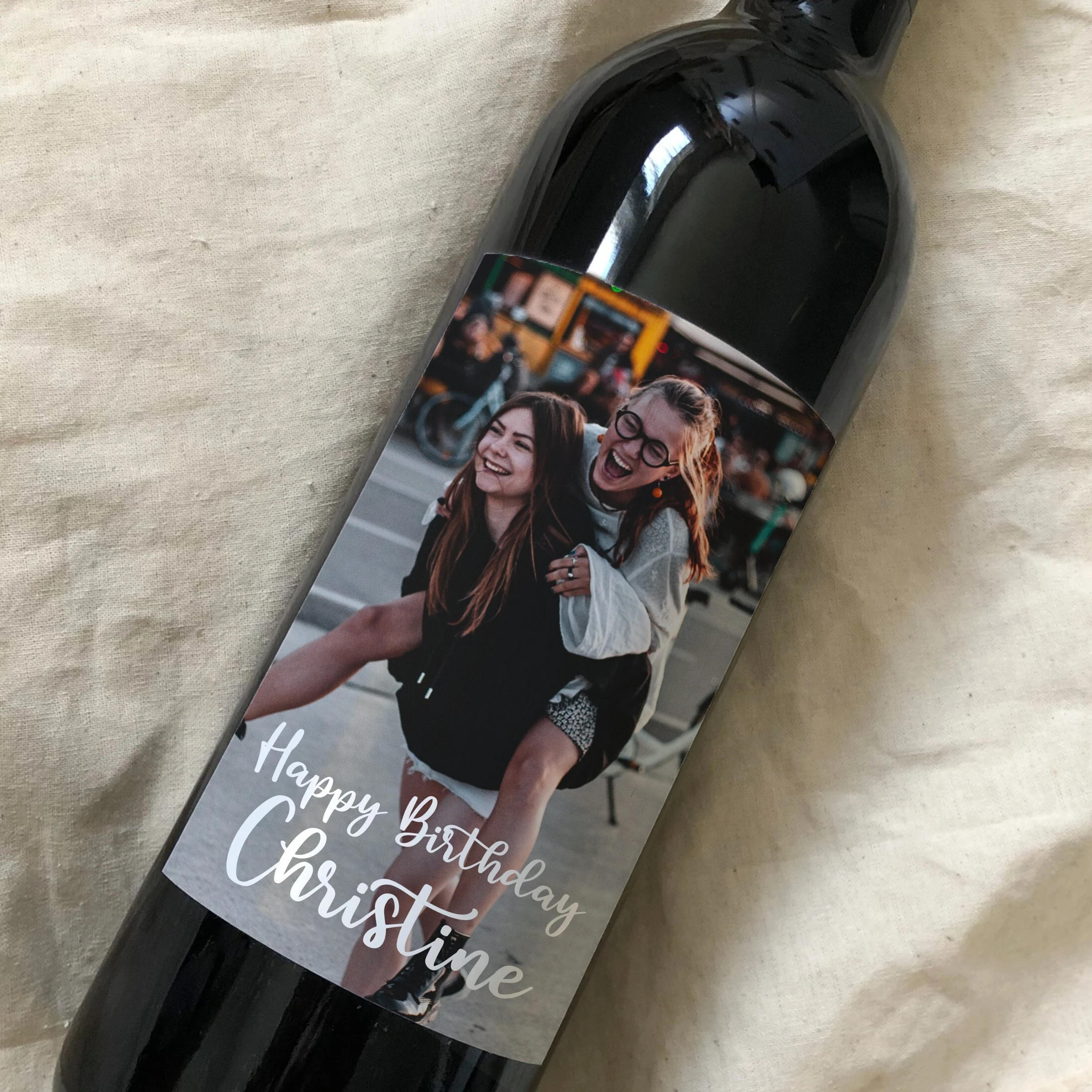 Photo Wine Label Birthday Gift Wine Label Bridesmaid - Etsy