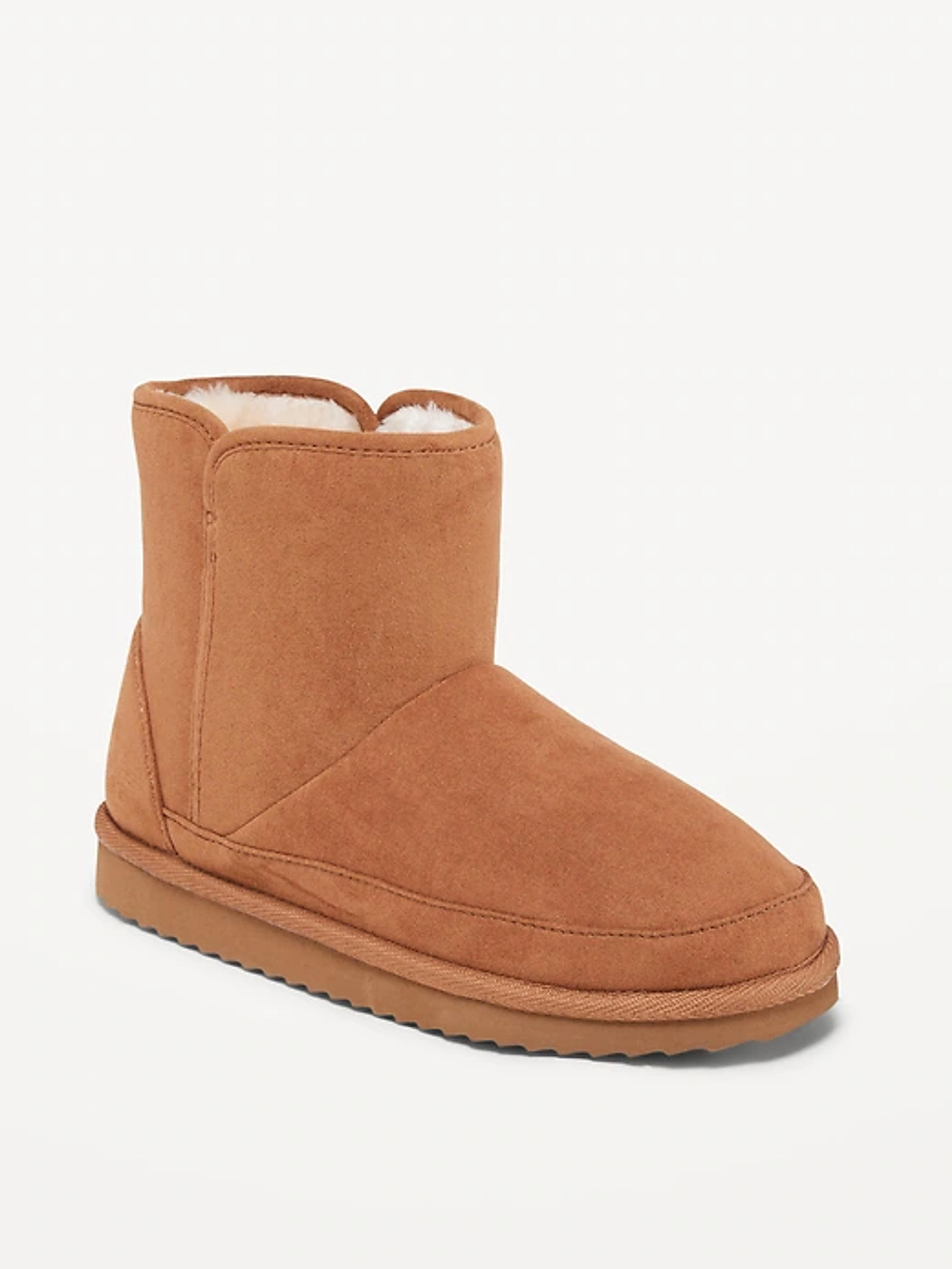 Cozy Faux-Suede Faux-Fur Lined Ankle Booties for Girls | Old Navy