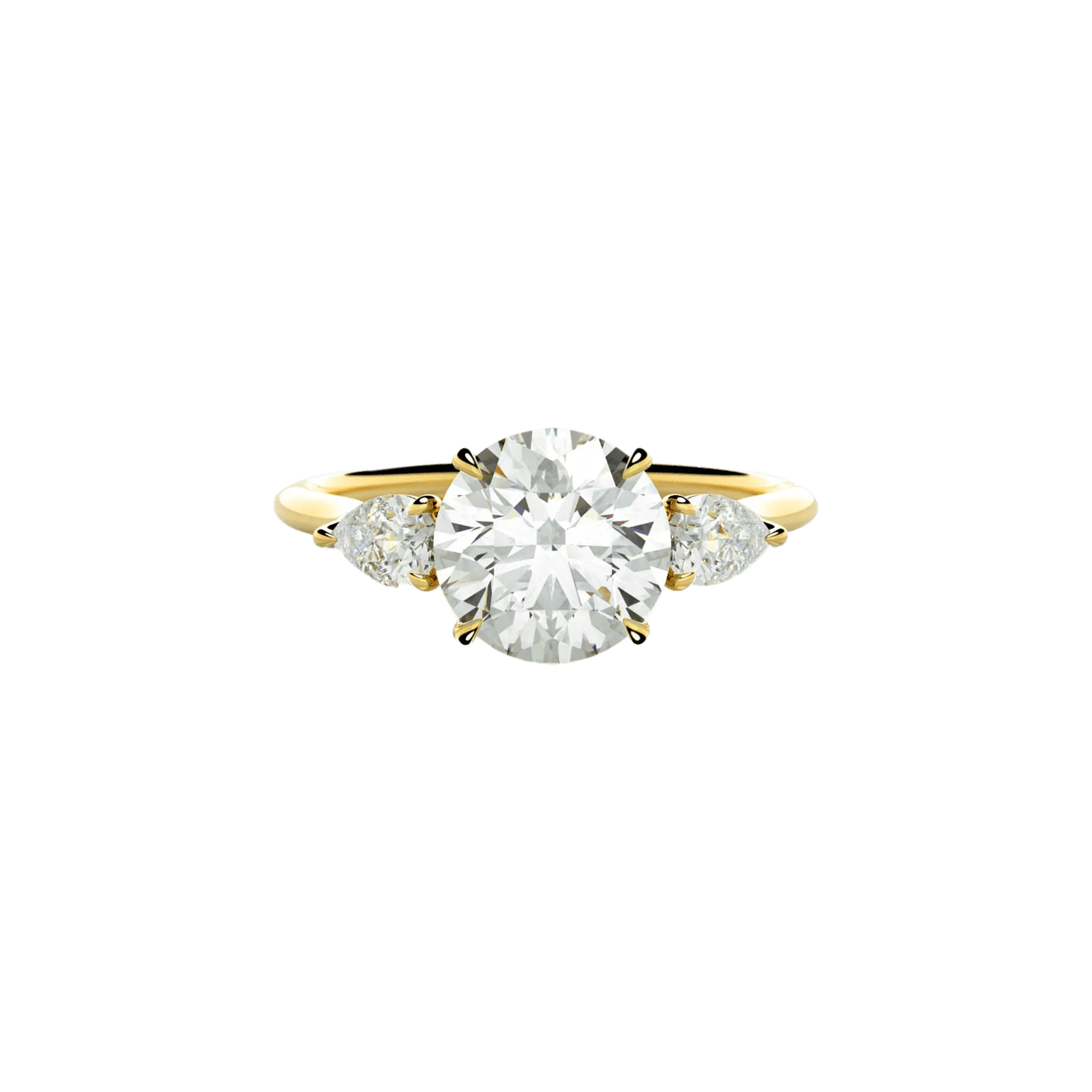 Harper Breezy Round Ring - Three Stone Lab-Grown Diamond Ring – The Future Rocks