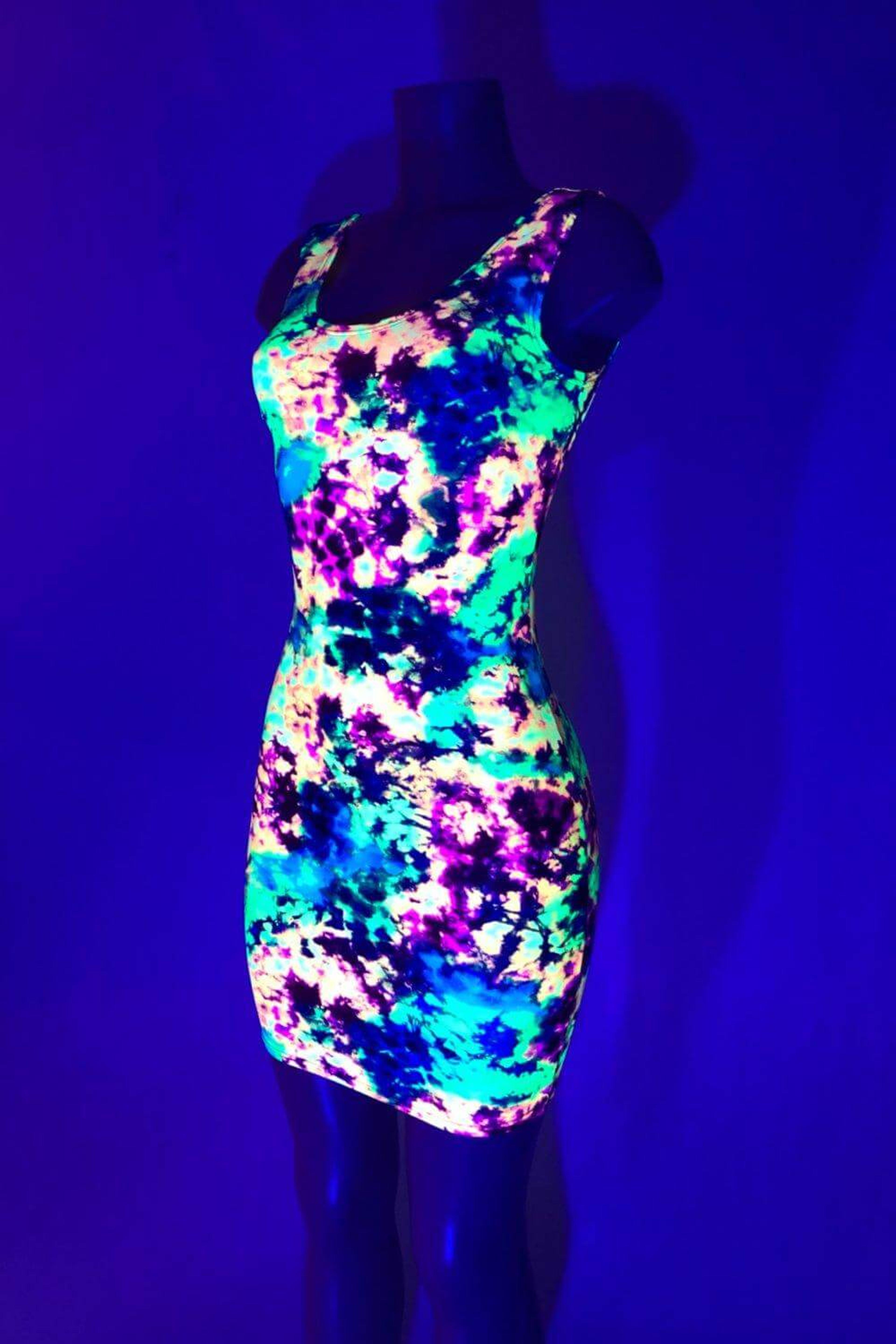 Neon Glow Acid Splash Tank Dress | Coquetry Clothing