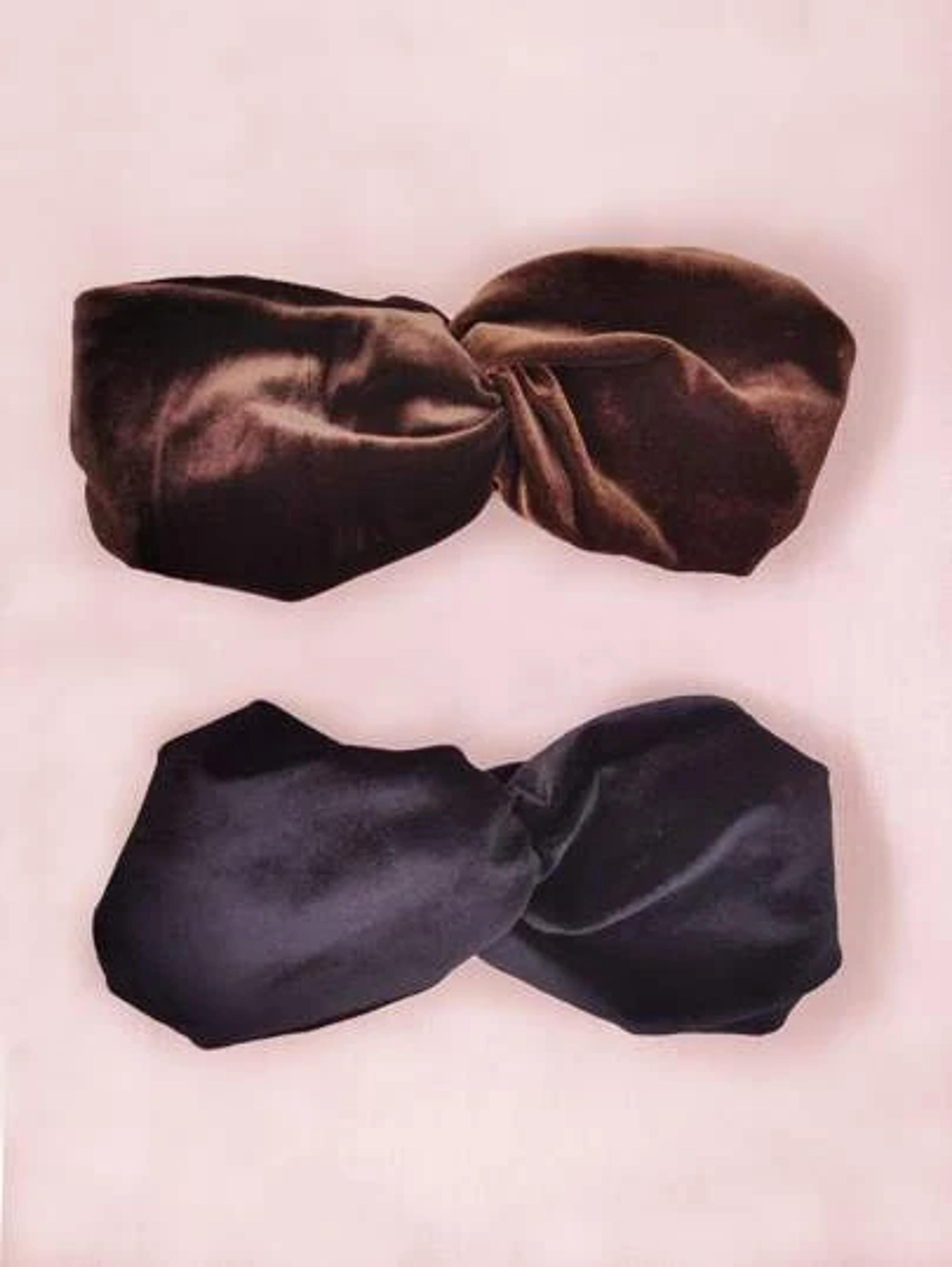 2pcs Solid Twist Velvet Hair Band | SHEIN USA