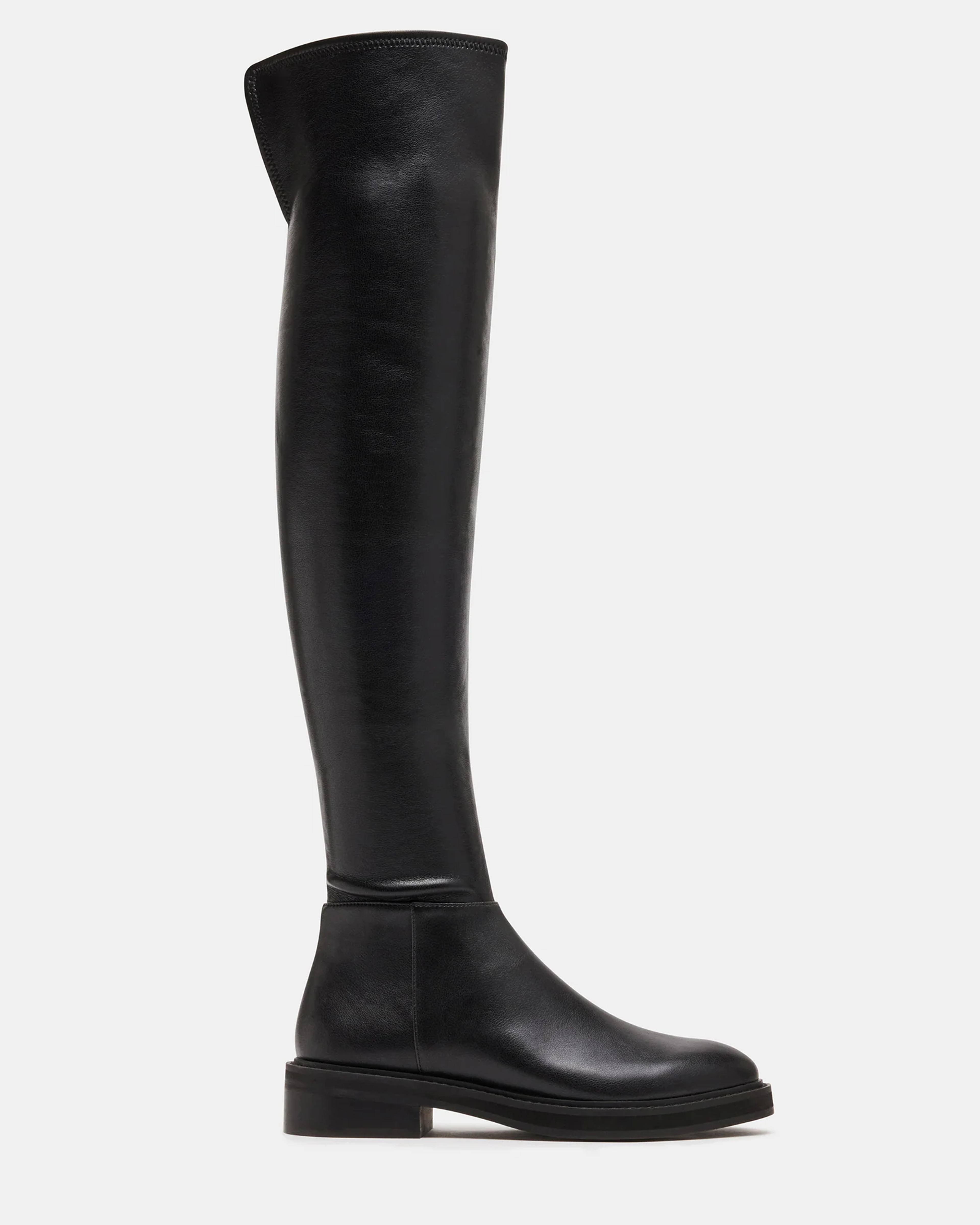 LEZA Black Over The Knee Boot | Women's Boots – Steve Madden