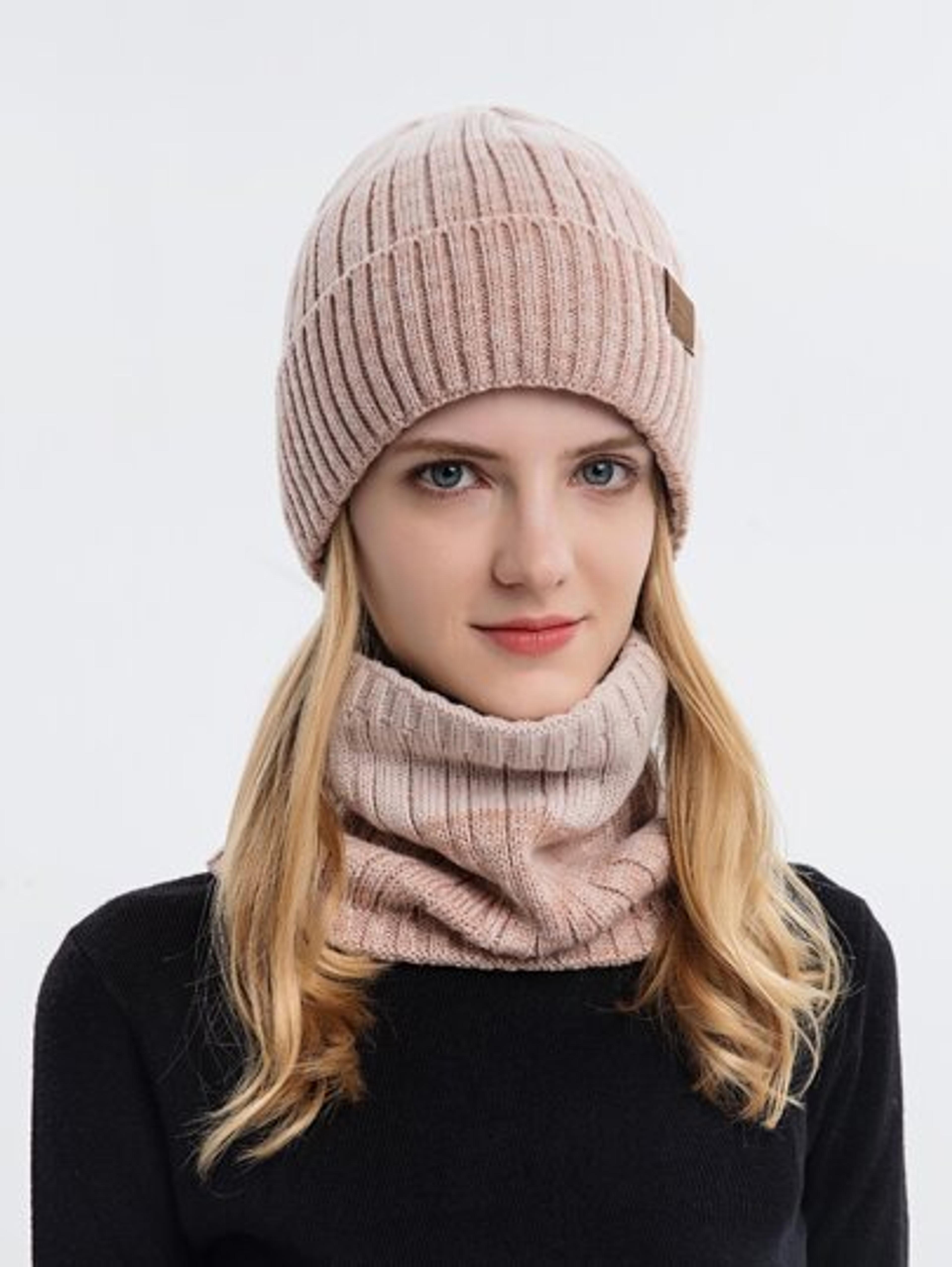 Label Patch Beanie & Infinity Scarf | SHEIN USA