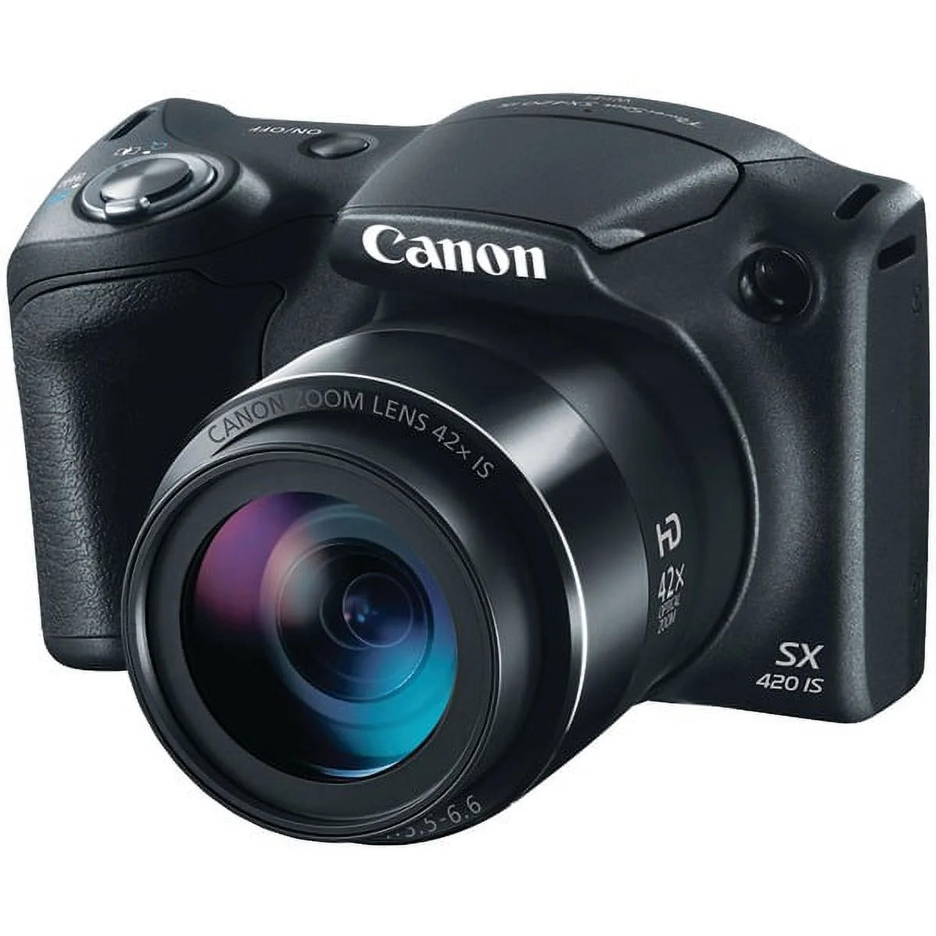 Restored Canon 1068C001 PowerShot SX420 IS (Black) with 42x Optical Zoom (Refurbished)