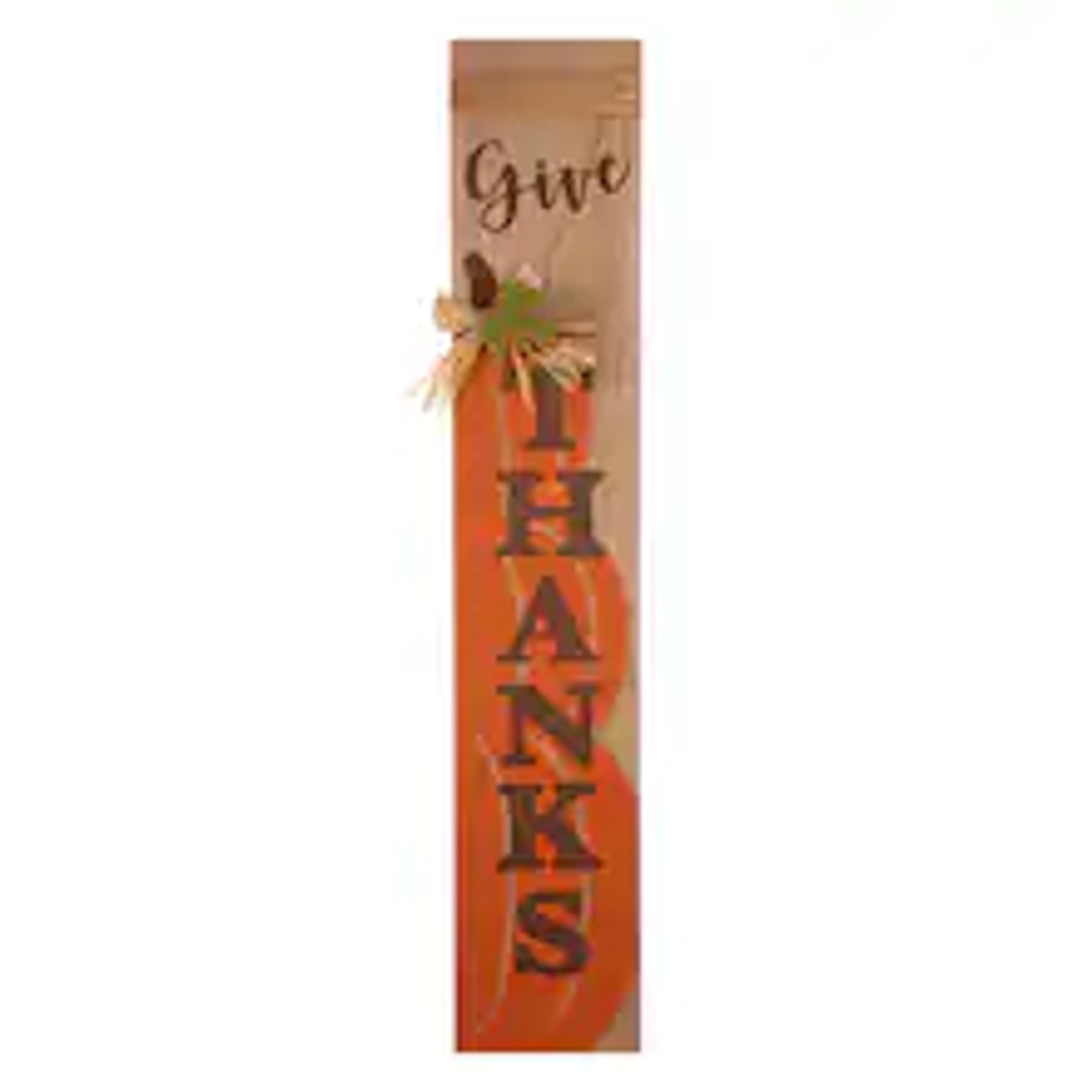 Glitzhome® 3.5ft. Thanksgiving Wooden Pumpkin Porch Sign | Michaels