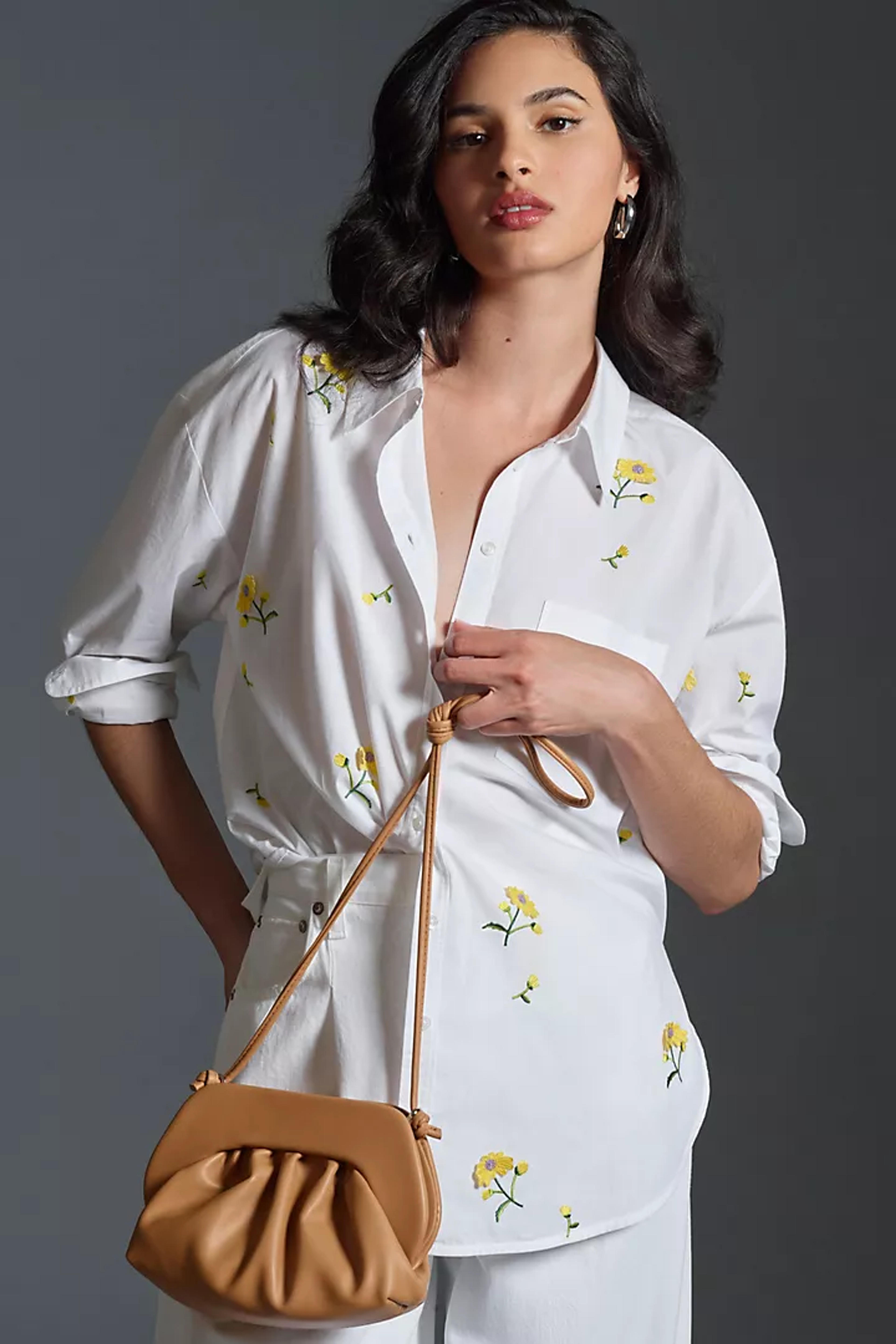 The Bennet Buttondown Shirt by Maeve: Embroidered Edition | Anthropologie