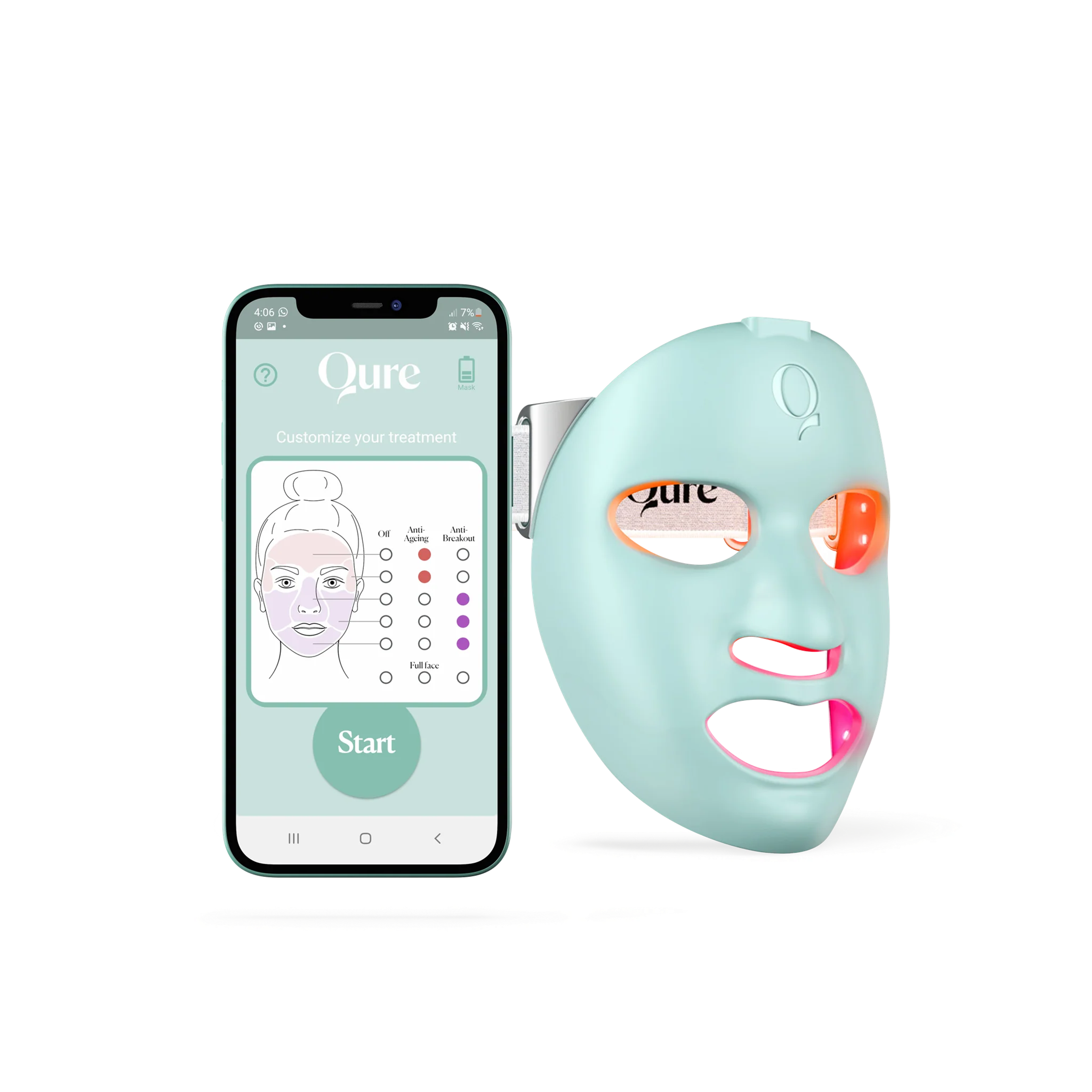 World's First Customizable LED Light Therapy Mask – Qure Skincare