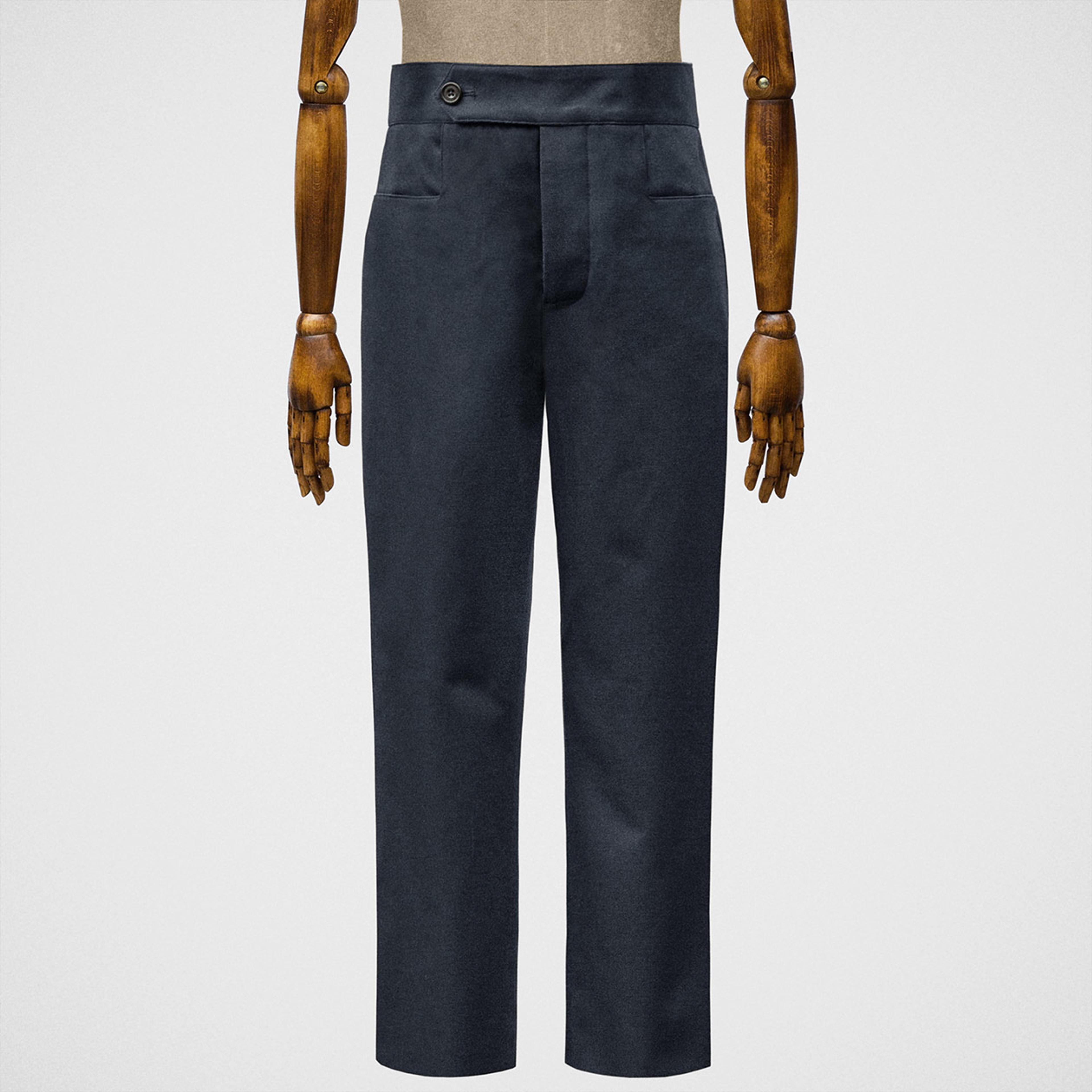 Work trousers in cavalry twill in midnight blue — S.E.H Kelly