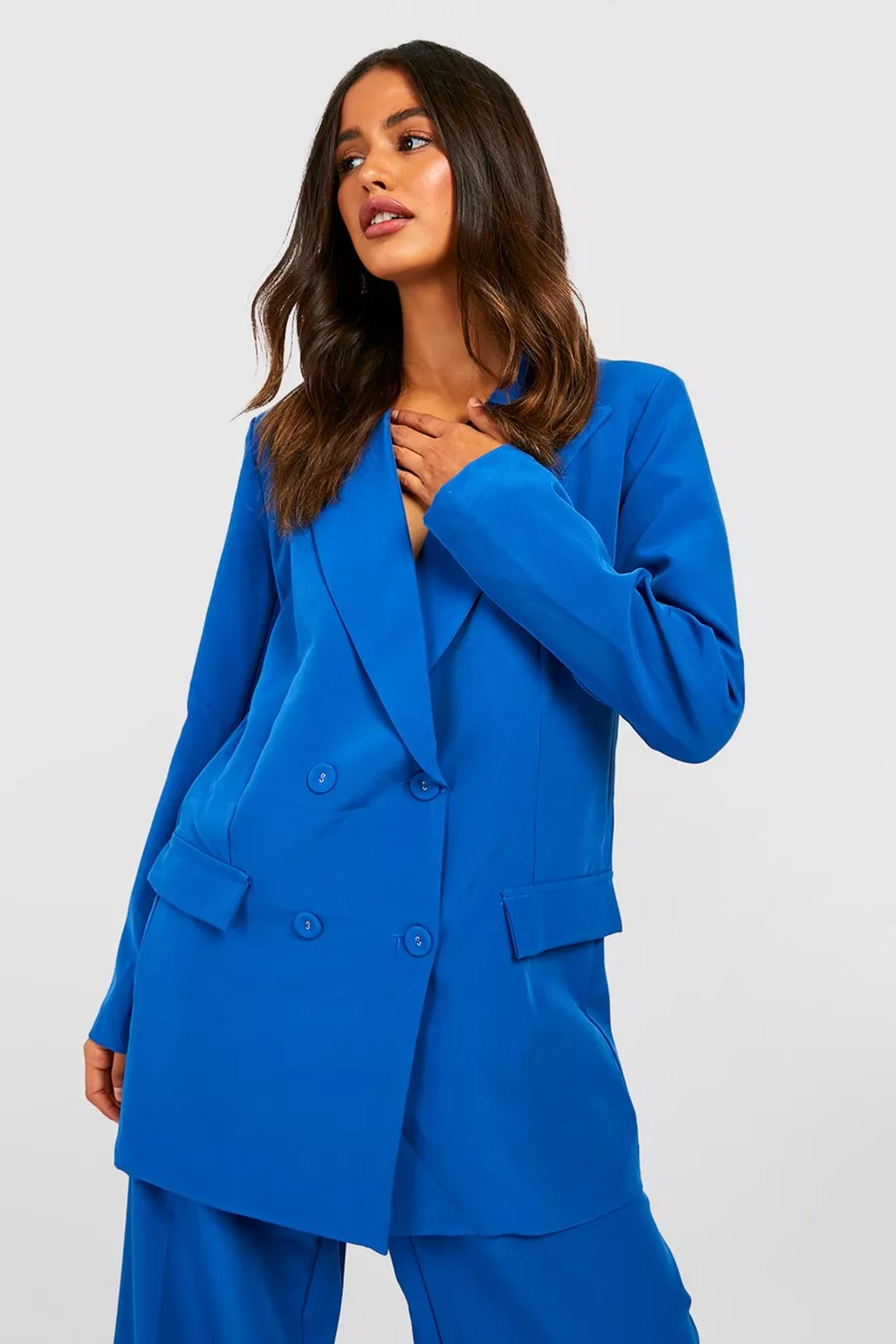 Tailored Double Breasted Oversized Blazer | boohoo