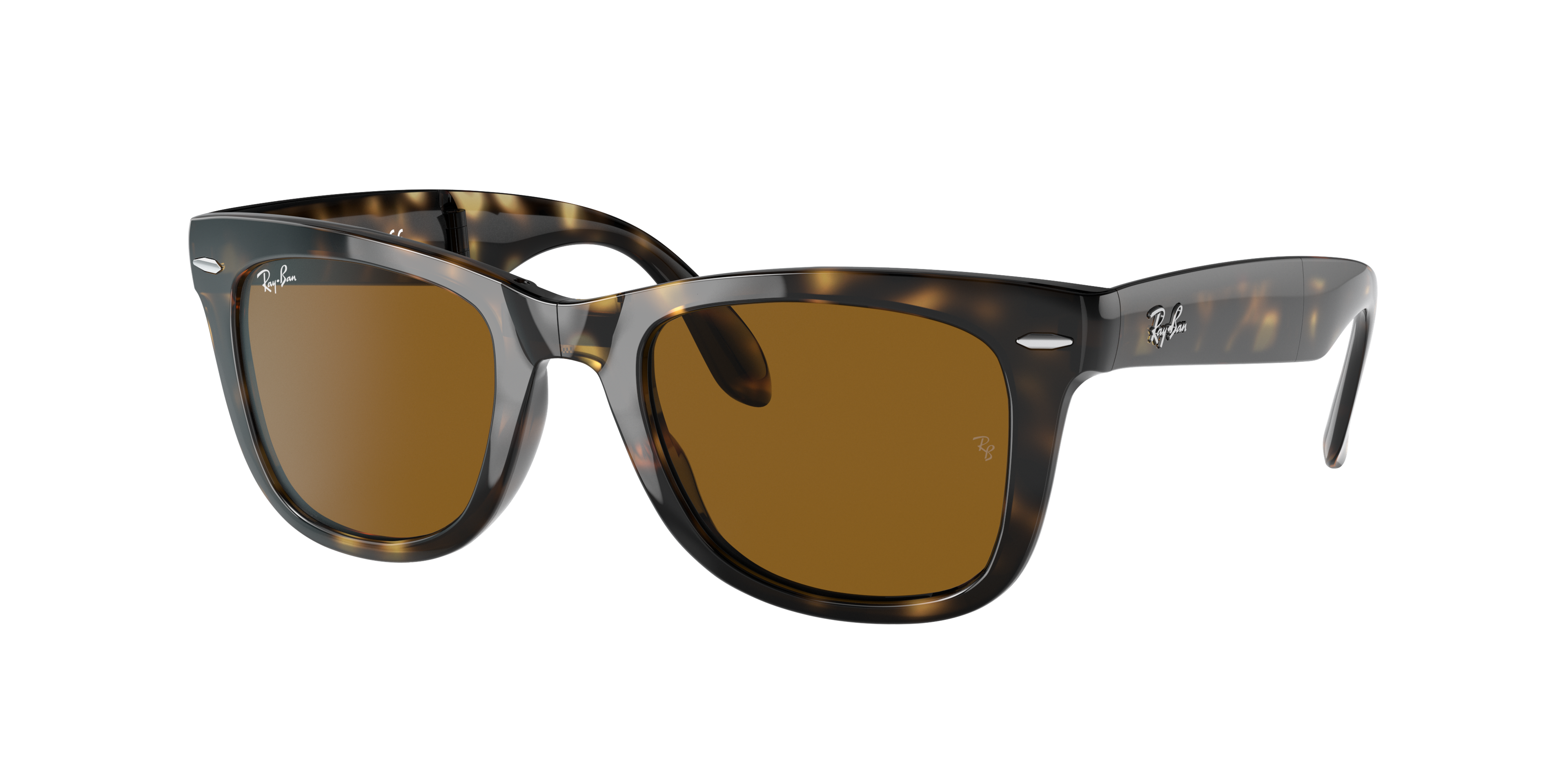 Wayfarer Folding Classic Sunglasses in Light Havana and Brown - RB4105 | Ray-Ban® US