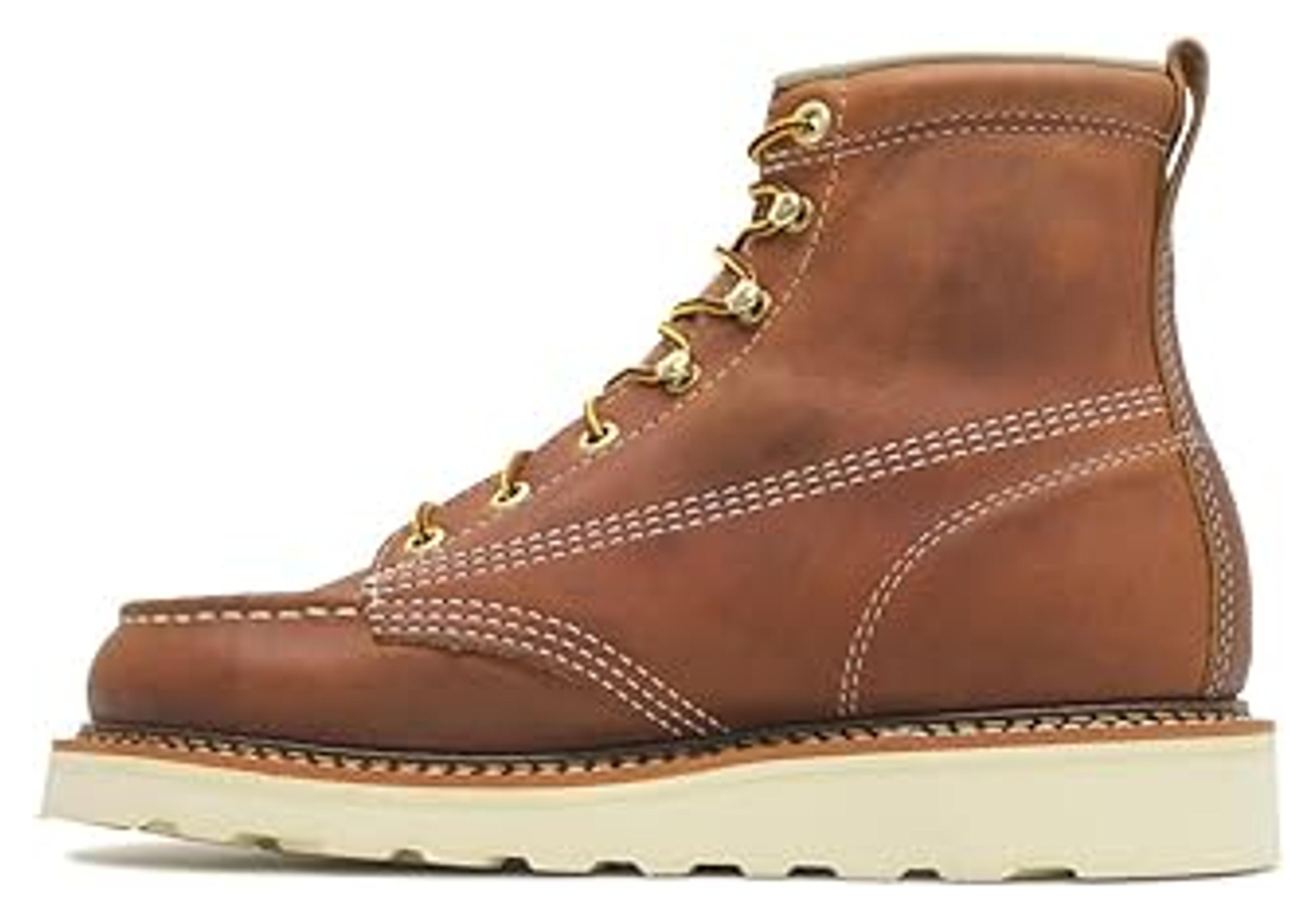 Thorogood American Heritage 6” Moc Toe Work Boots For Men - Premium Breathable Non-Safety Toe Leather Boots with Slip-Resistant MAXWear Wedge Outsole; ASTM Rated : Amazon.com.au: Clothing, Shoes & Accessories