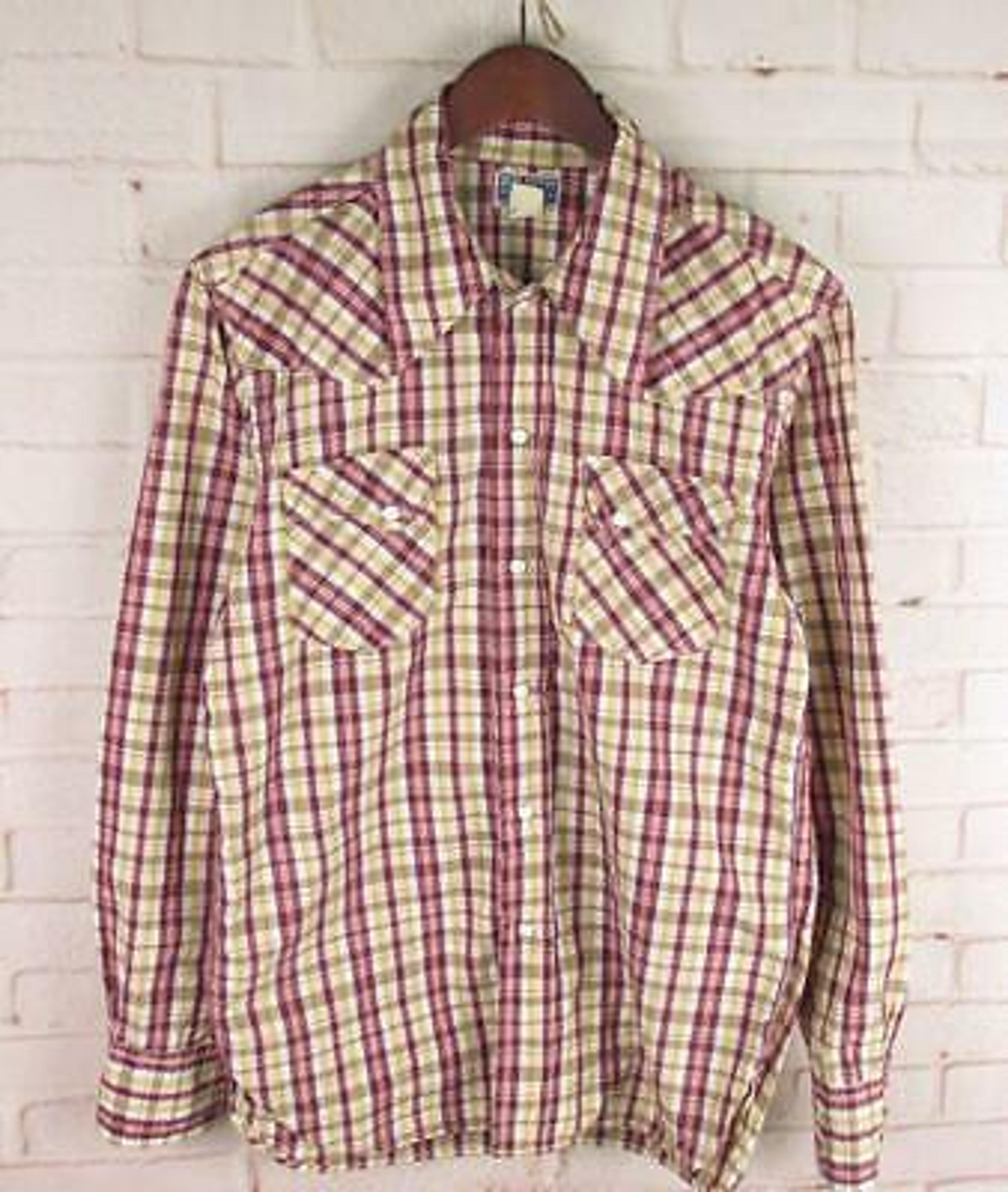 THE REAL McCOY'S TAXI DRIVER Nel Flannel Shirt 15 Men Authentic Used from Japan