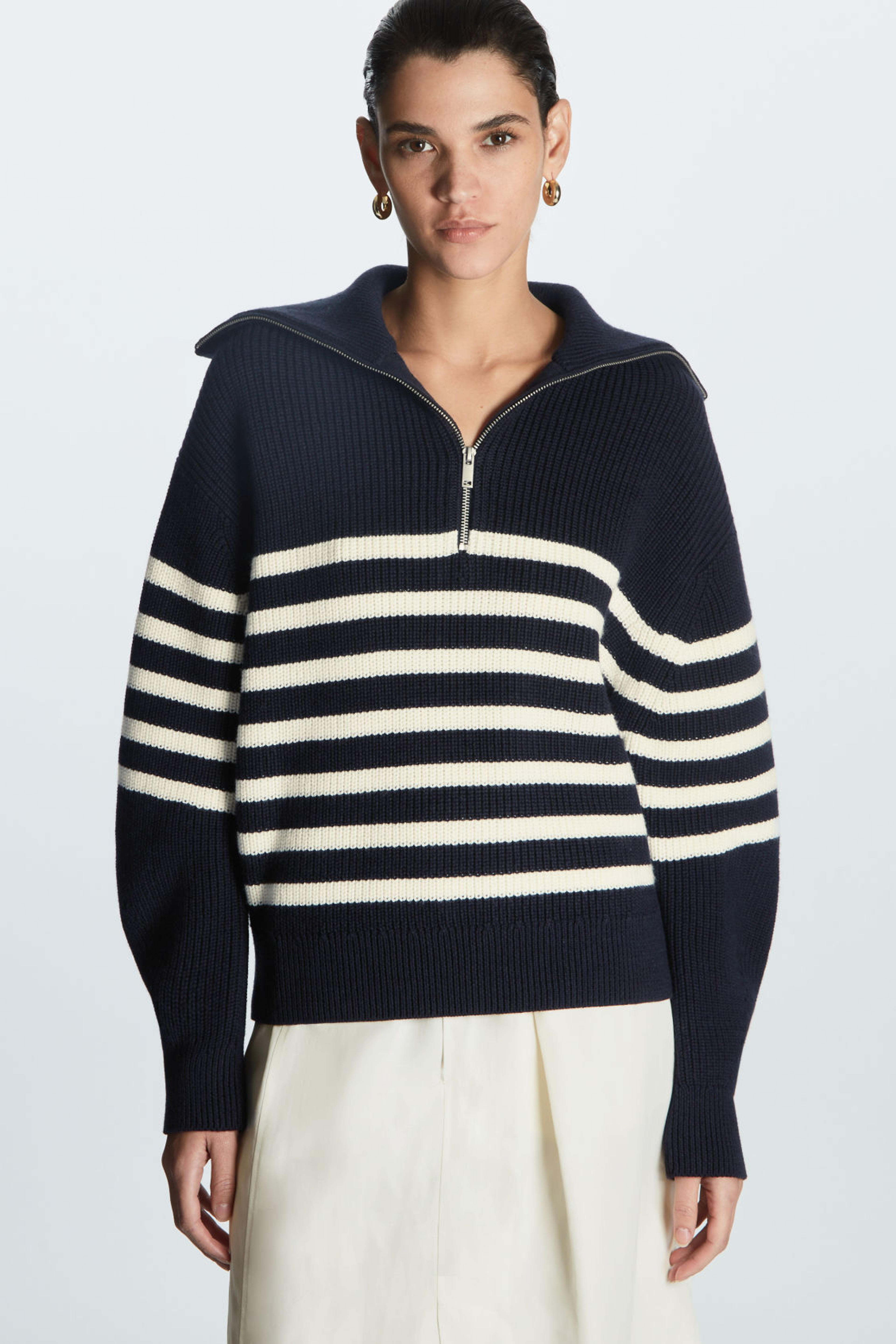 KNITTED HALF-ZIP JUMPER