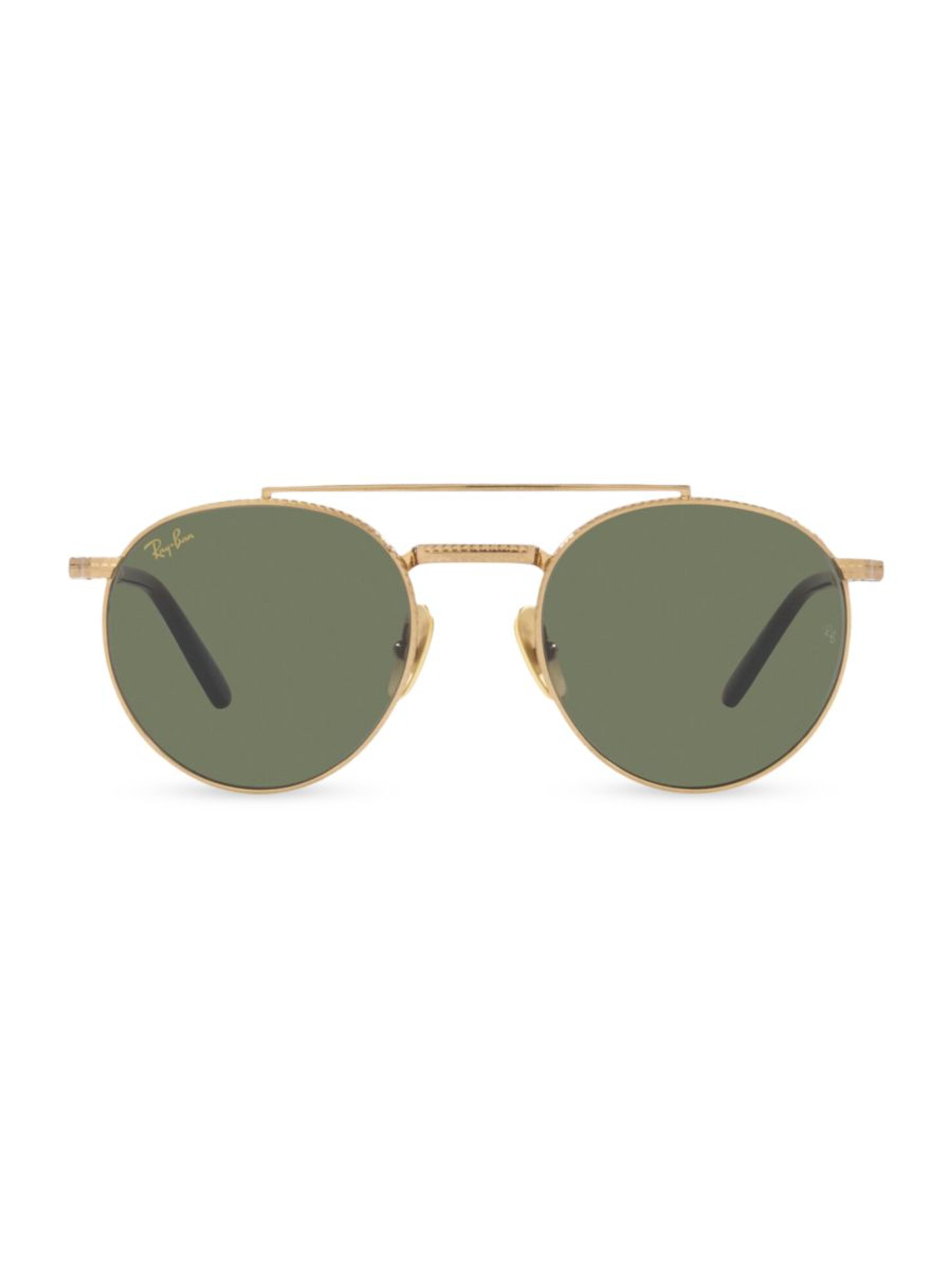 Shop Ray-Ban Italy 53MM Jack II Titanium Sunglasses | Saks Fifth Avenue